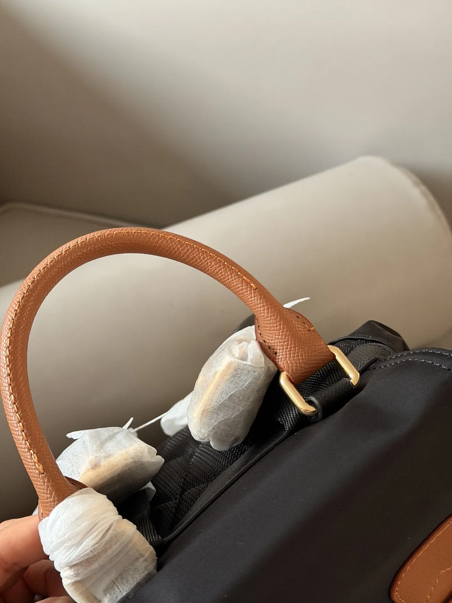 Nylon & Leather Mini Backpack D28518225 — view 4