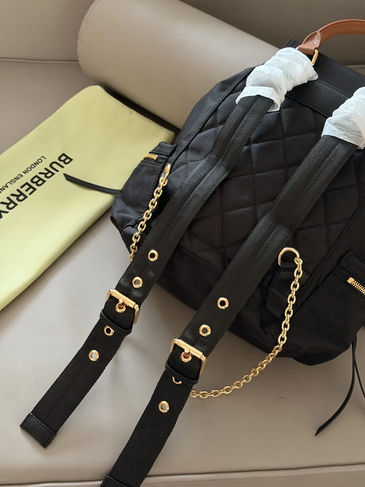 Nylon & Leather Mini Backpack D28518225 — view 5