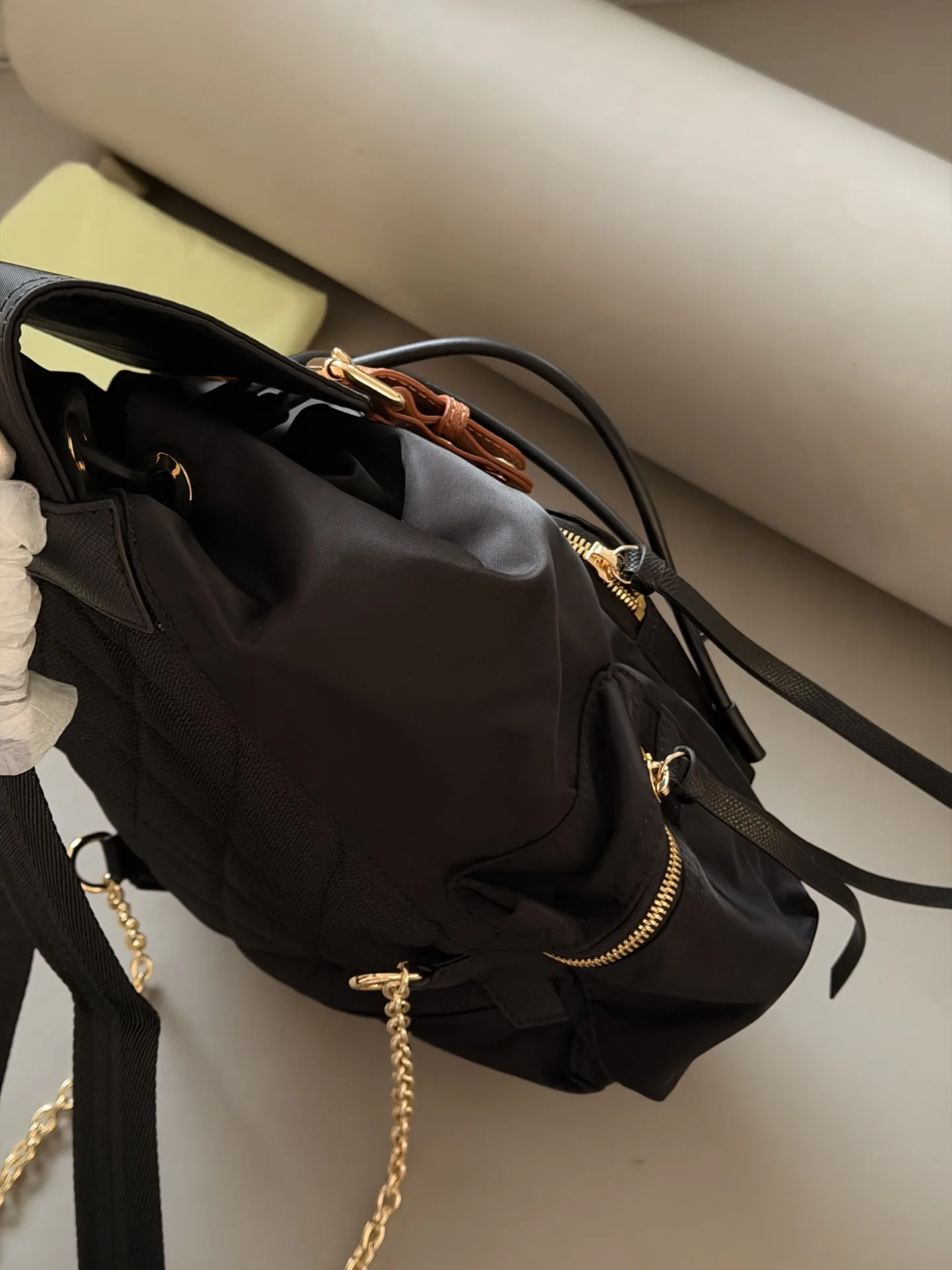 Nylon & Leather Mini Backpack D28518225 — view 6