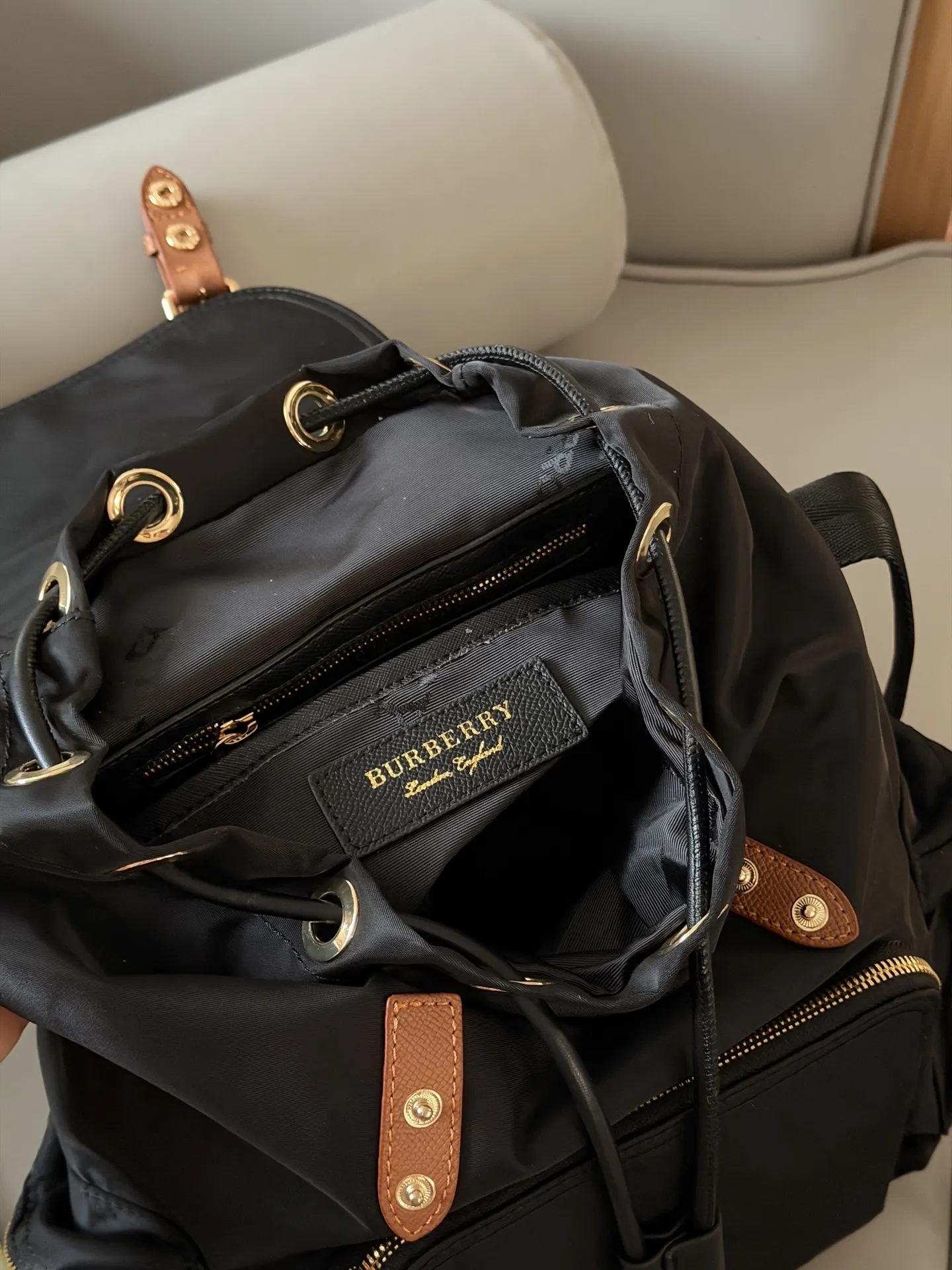 Nylon & Leather Mini Backpack D28518225 — view 8