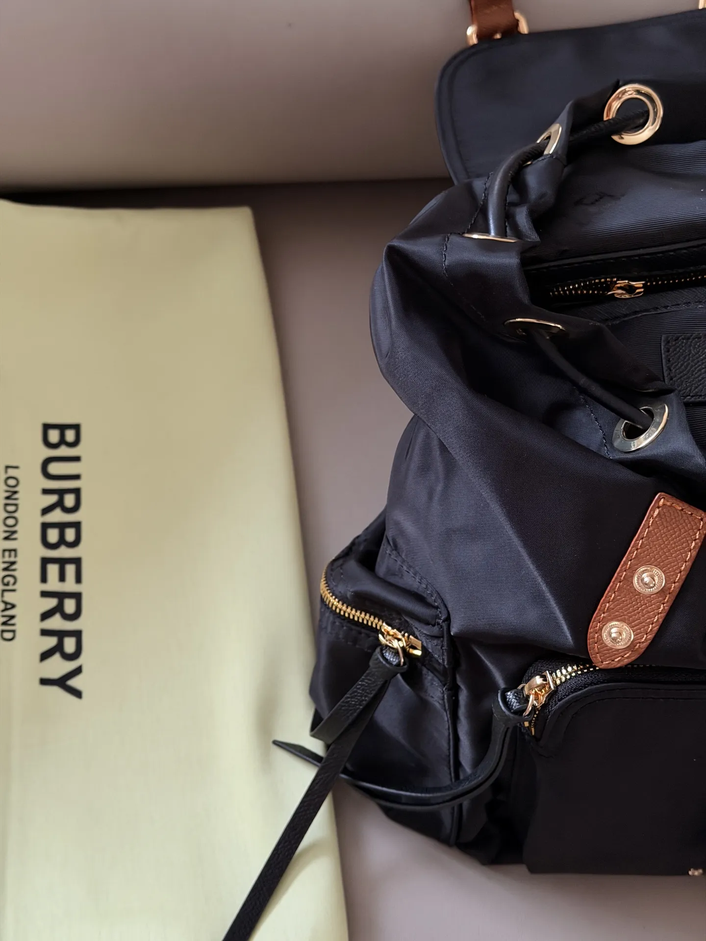Nylon & Leather Mini Backpack D28518225 — view 9