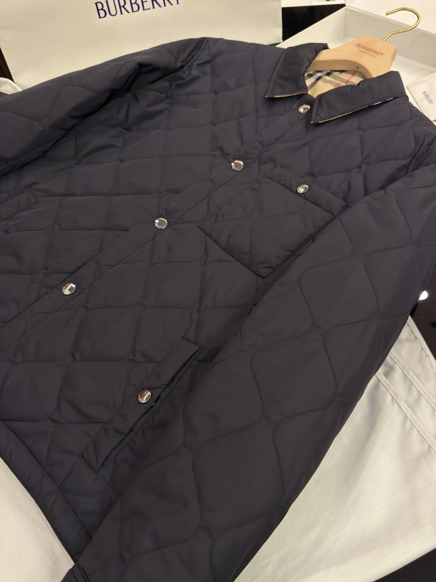 Reversible Check Quilted Jacket D28516427 — view 8