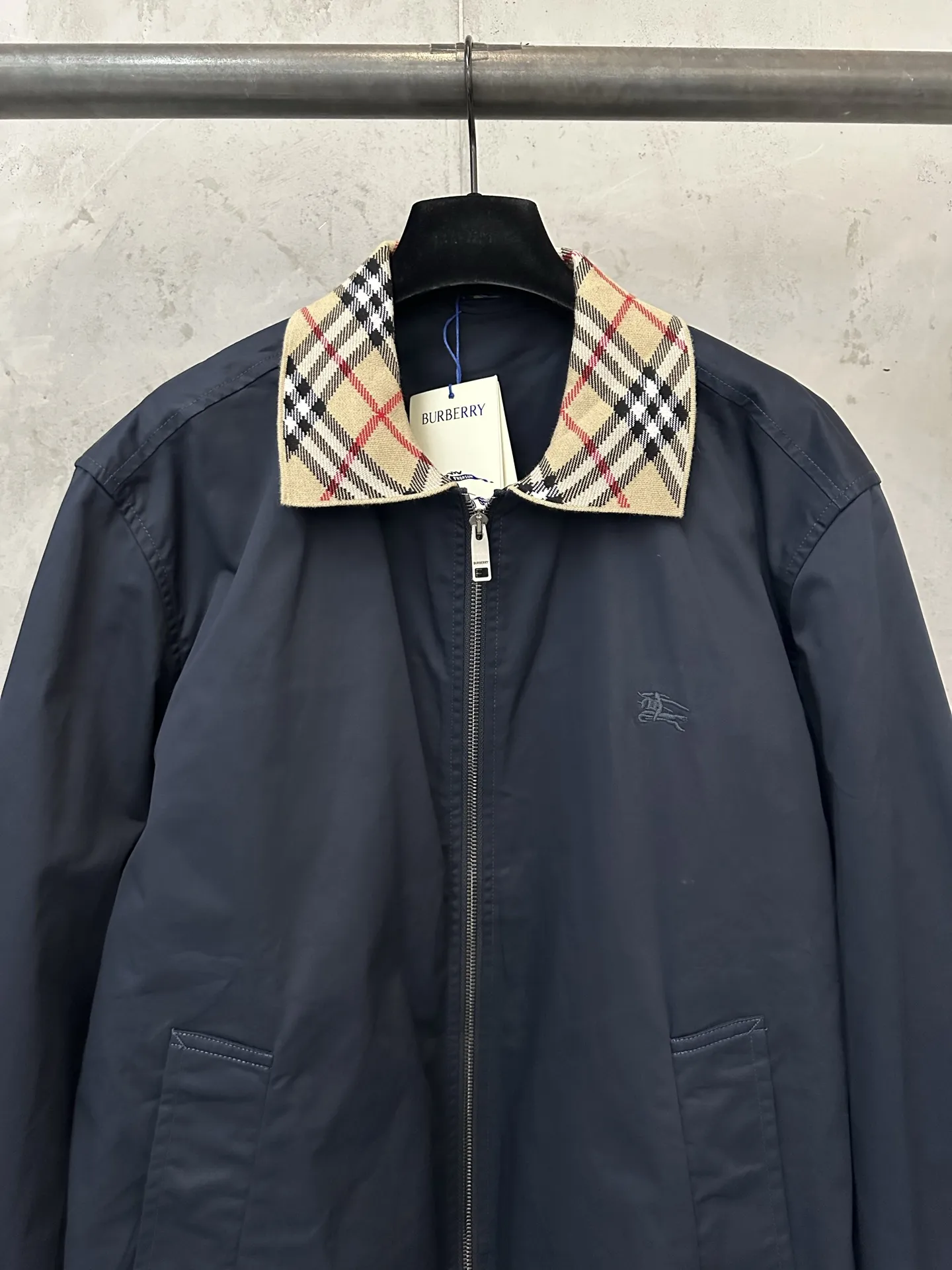 Glenfields Check-Collar Harrington Jacket D29025014 — view 3