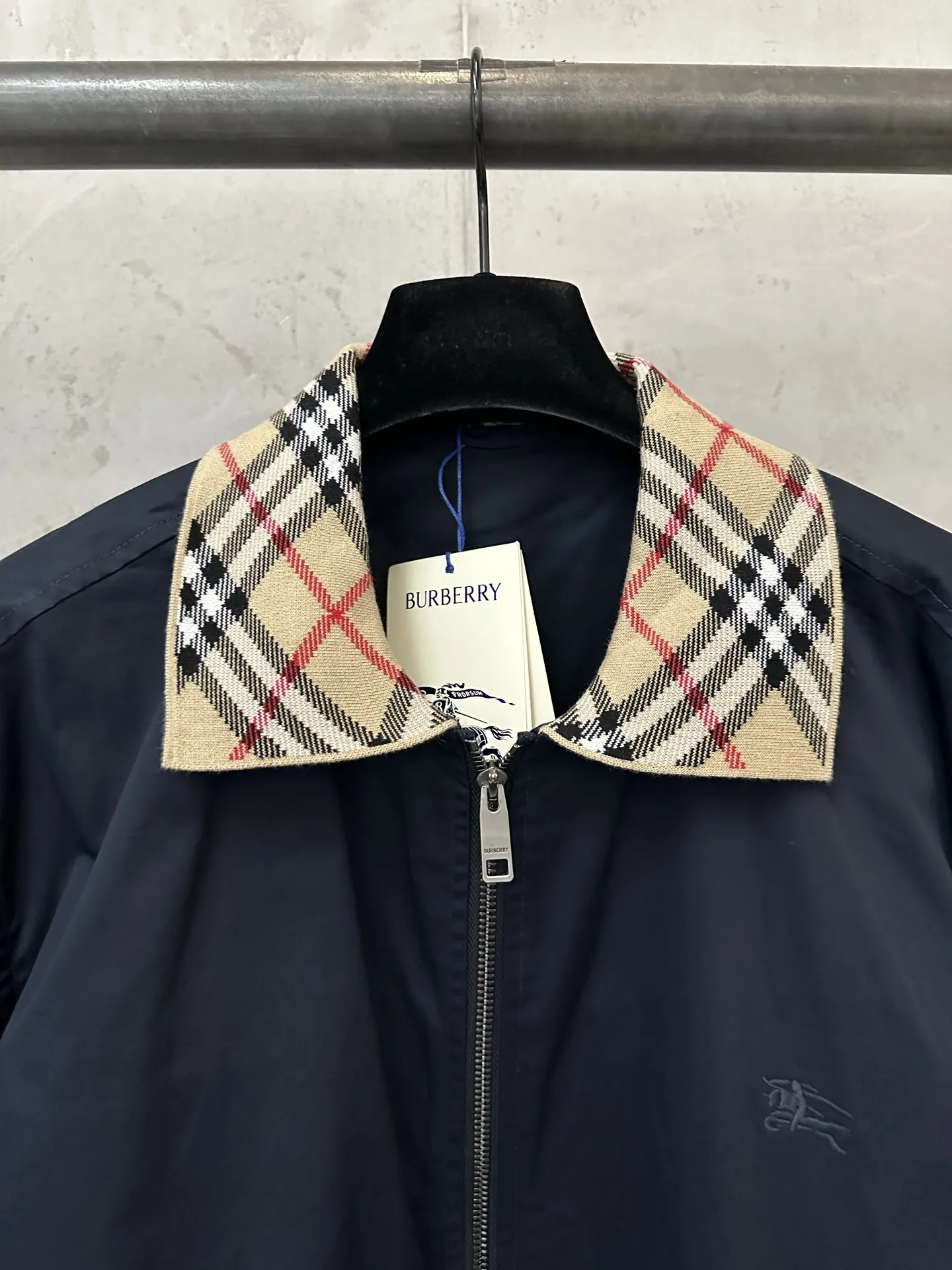 Glenfields Check-Collar Harrington Jacket D29025014 — view 5