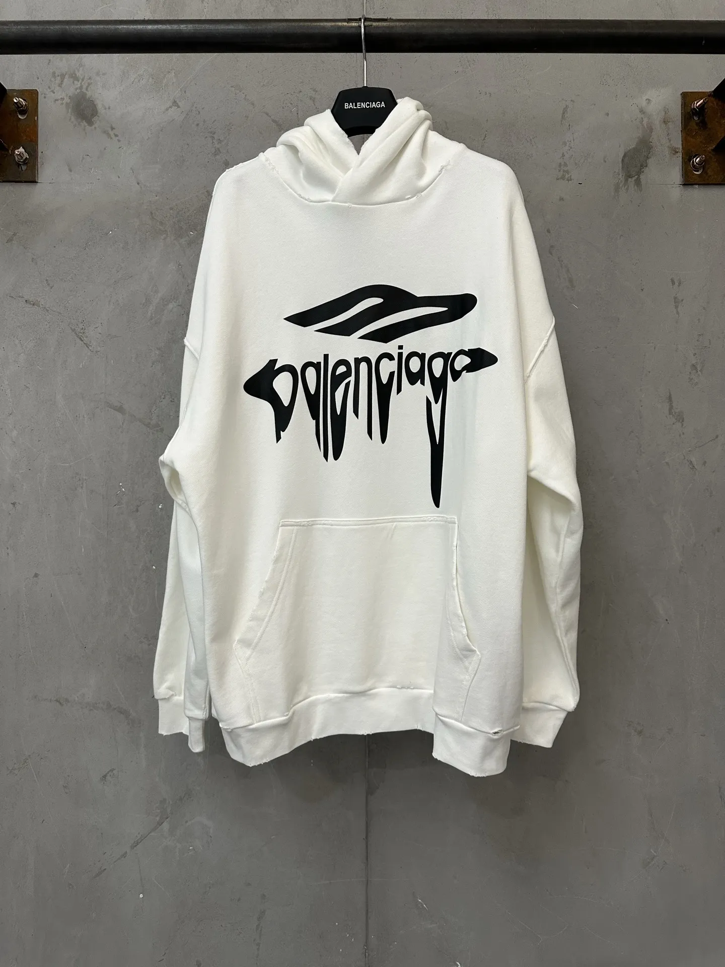 Logo Print Oversized Cotton Hoodie D29020180