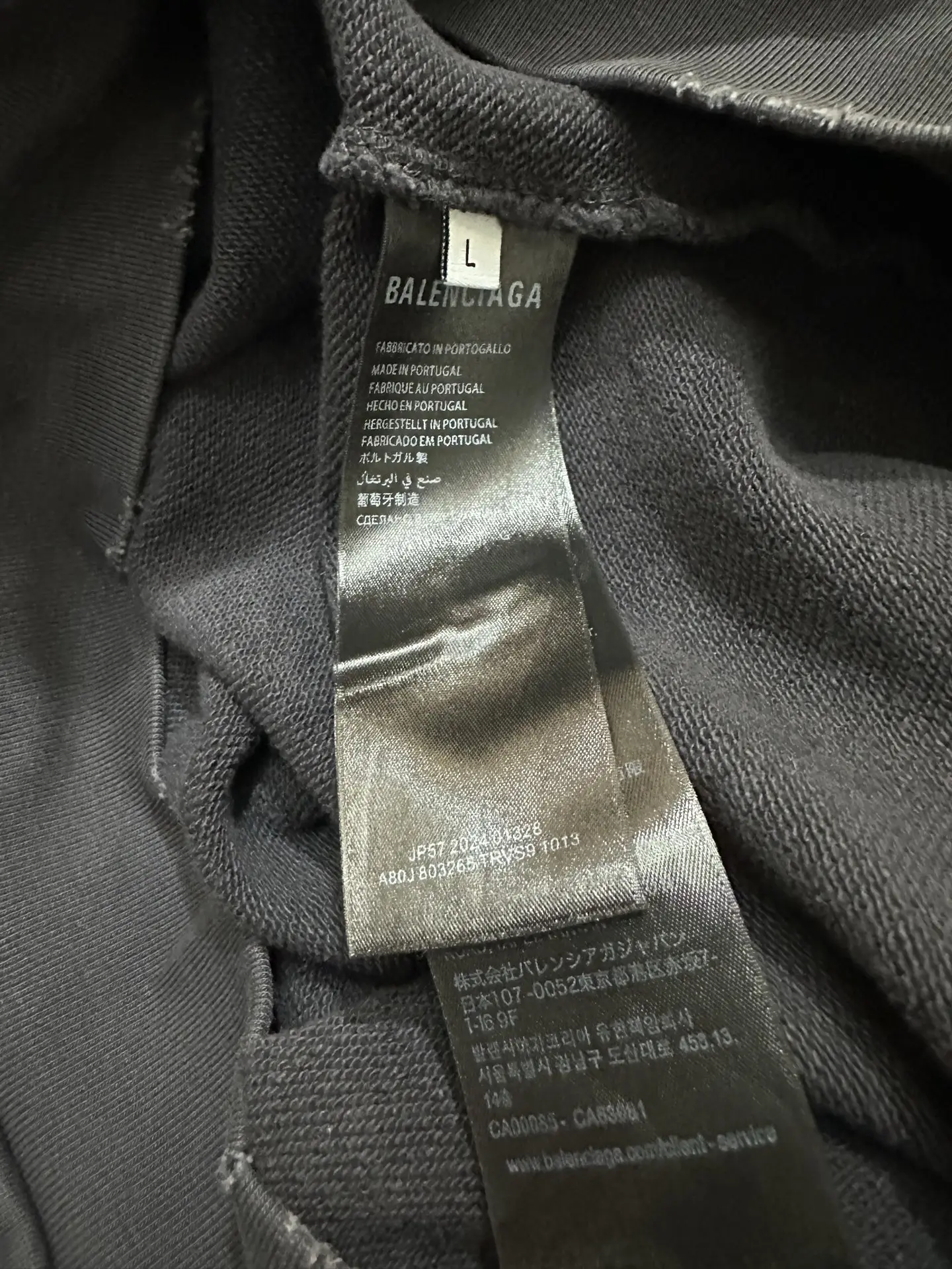 Logo Print Distressed Cotton-Jersey Hoodie D29020179 — view 12