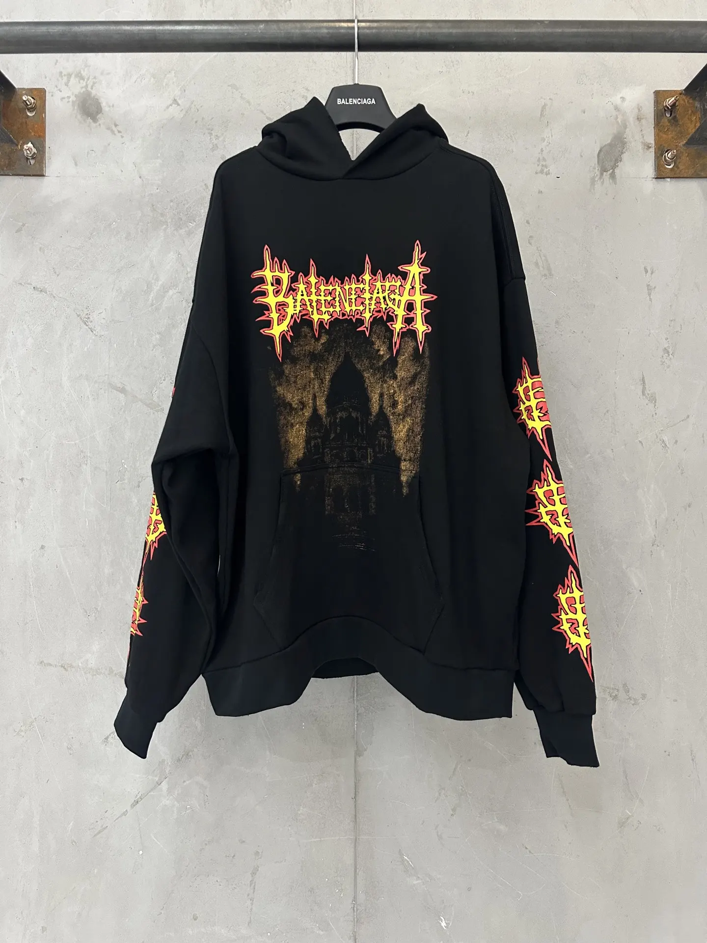 Sacre Coeur Graphic Print Oversized Hoodie D29011966