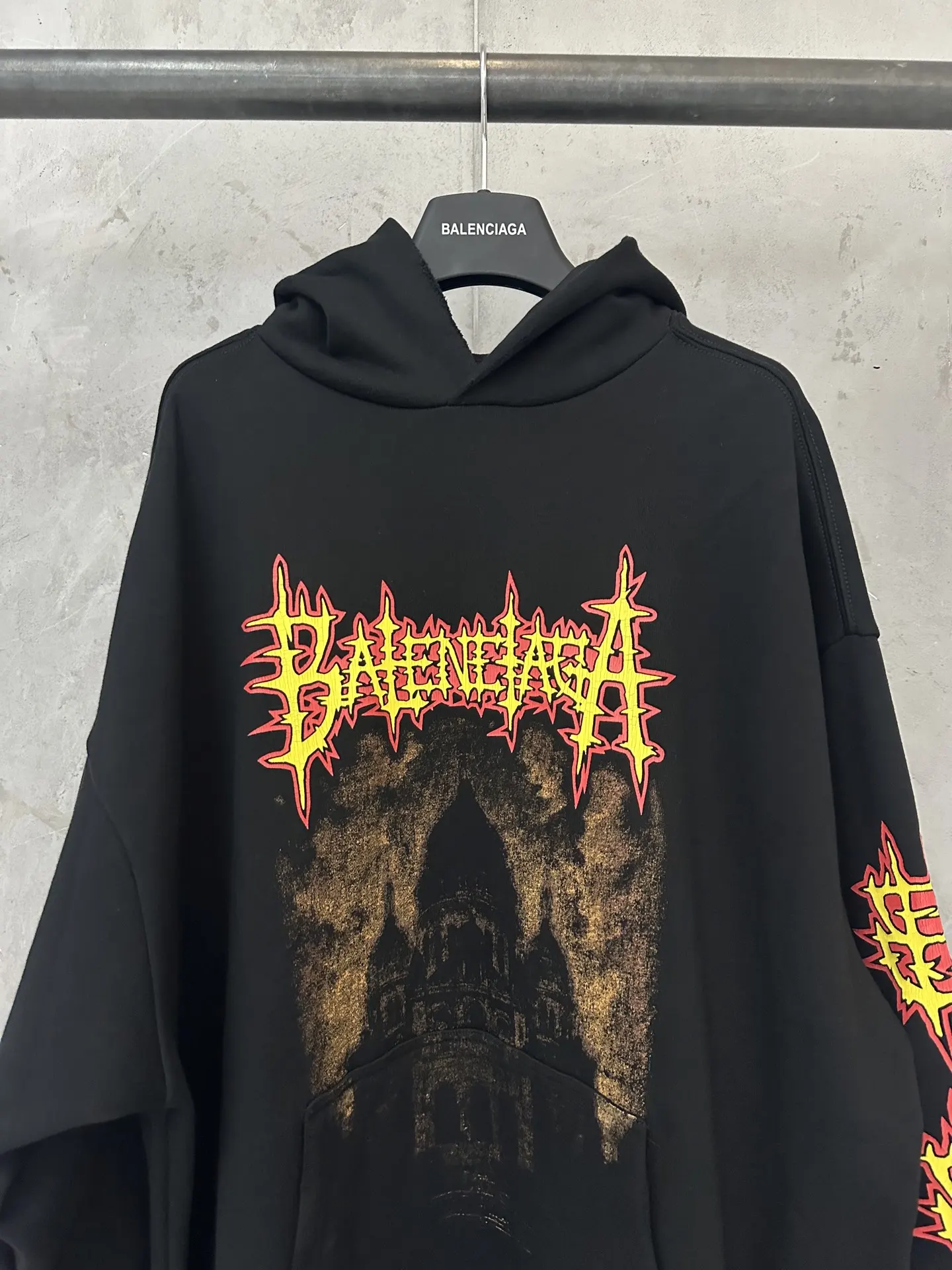 Sacre Coeur Graphic Print Oversized Hoodie D29011966 — view 3