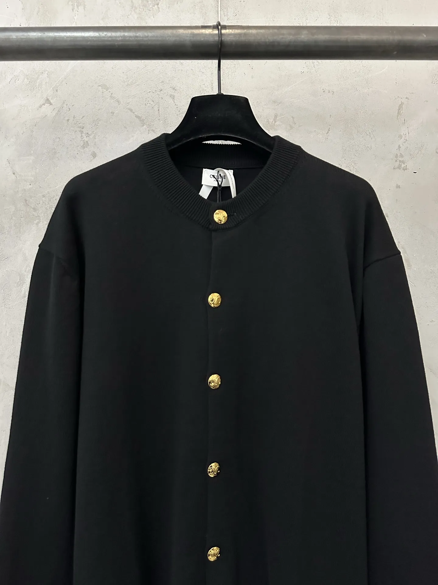Logo-Embroidered Wool-Blend Knit Cardigan D29023575 — view 3