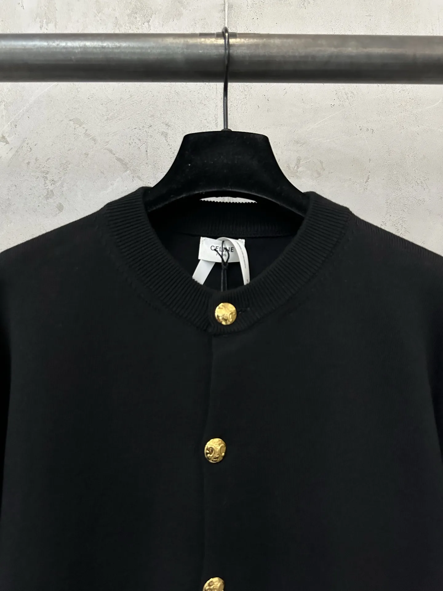 Logo-Embroidered Wool-Blend Knit Cardigan D29023575 — view 5