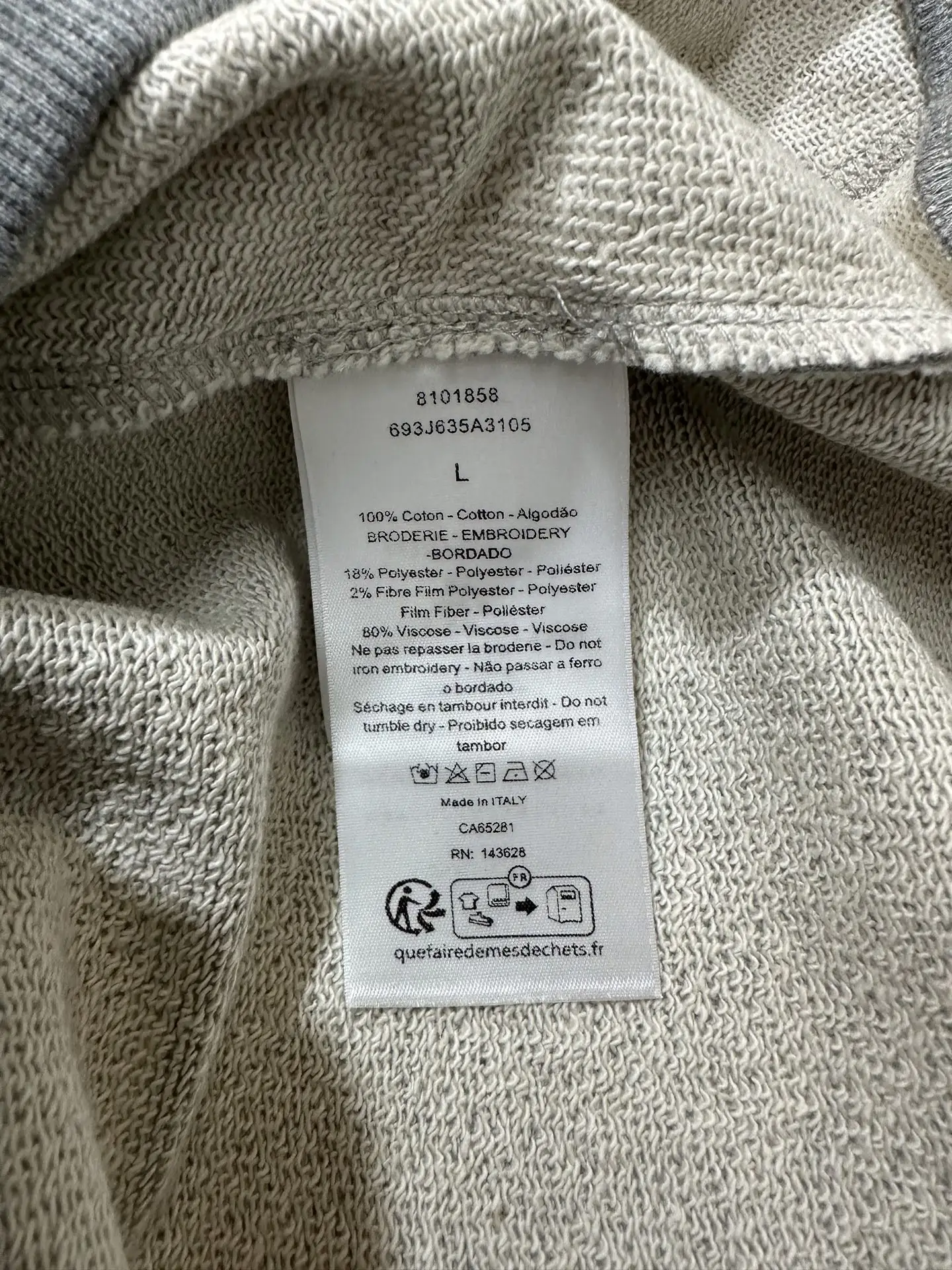 Embroidered Crest Logo Cotton Hoodie D29020204 — view 9