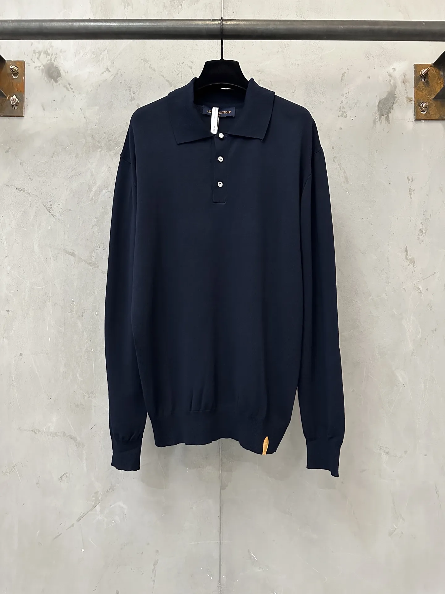 Silk and Wool Blend Long-Sleeve Polo Shirt D29020203