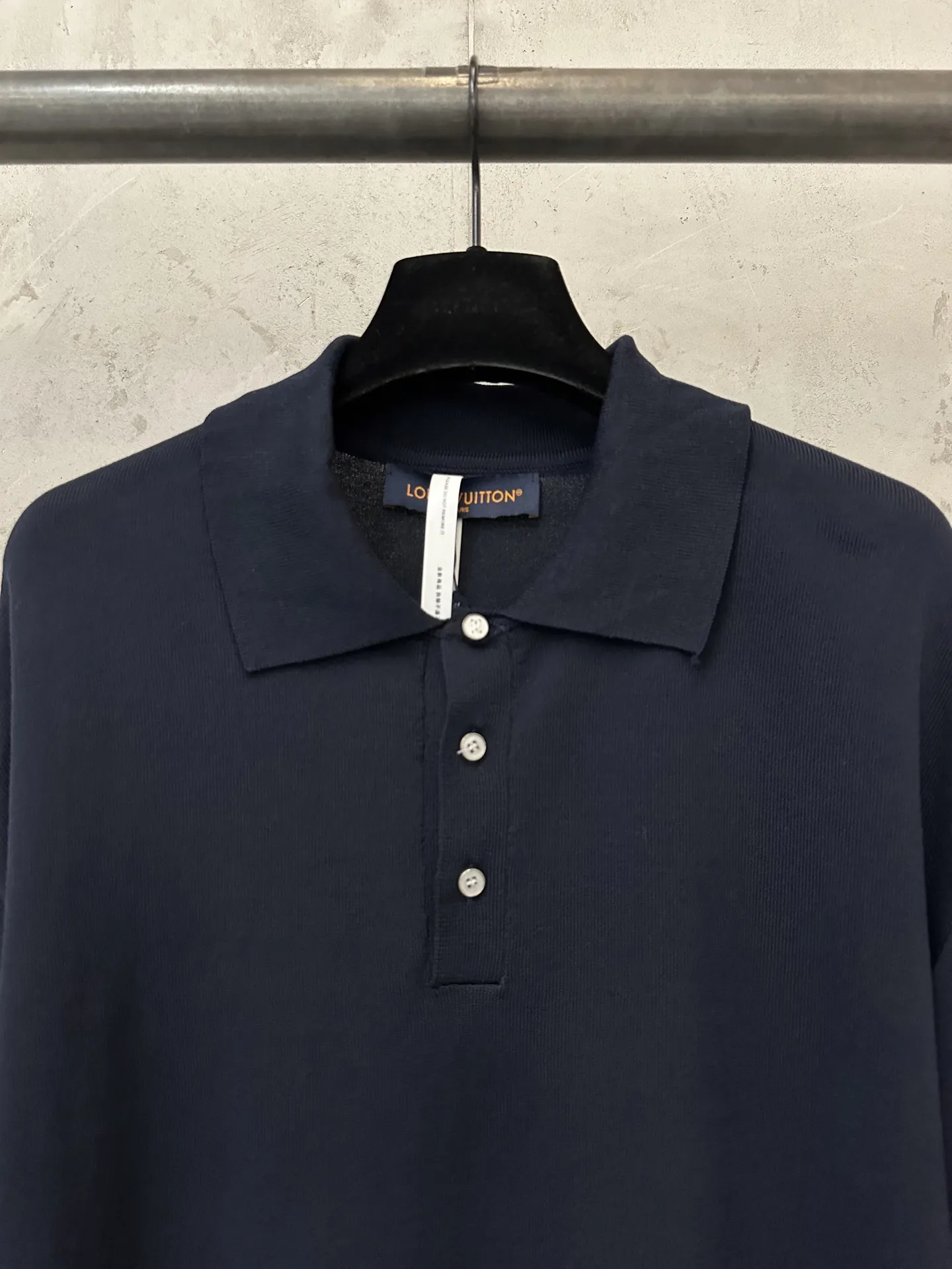 Silk and Wool Blend Long-Sleeve Polo Shirt D29020203 — view 5