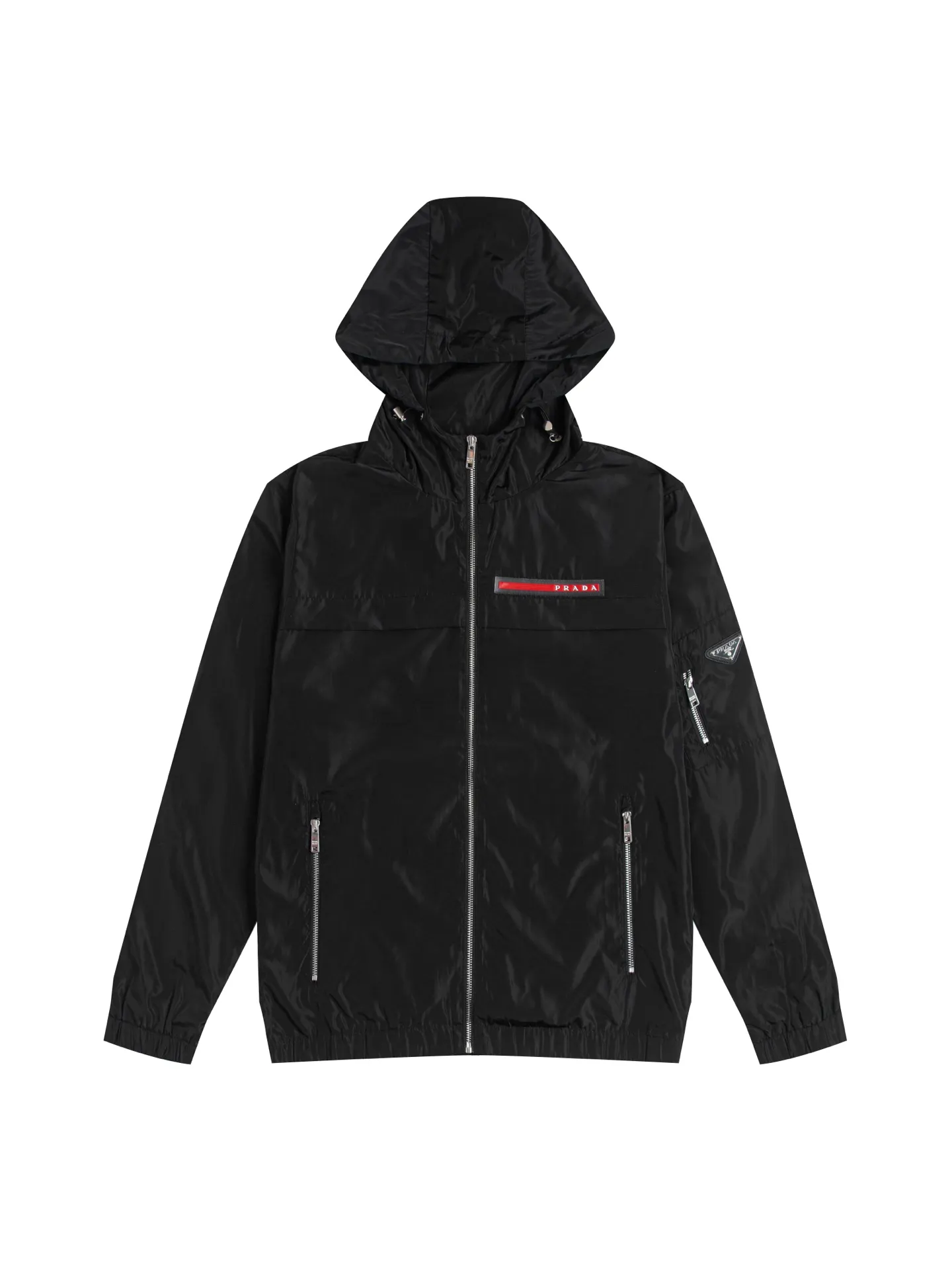 Logo-Patch Hooded Windbreaker Jacket D29016494