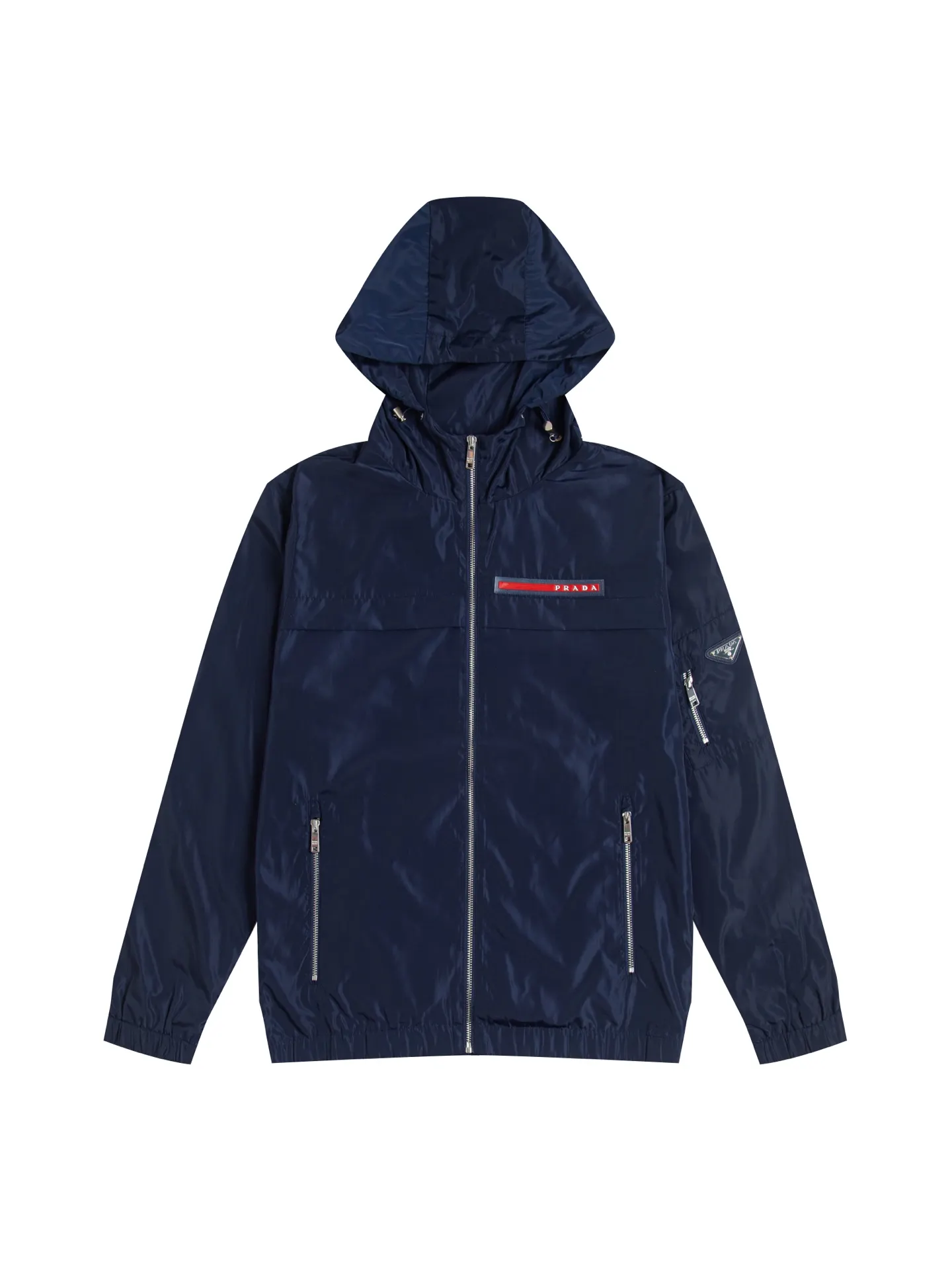 Logo-Patch Hooded Windbreaker Jacket D29016495