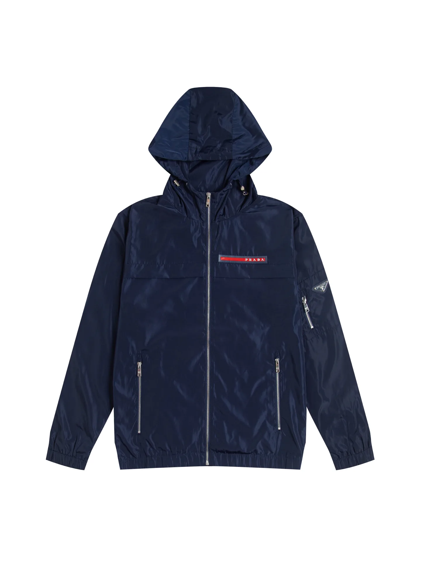Logo-Patch Hooded Windbreaker Jacket D29016495