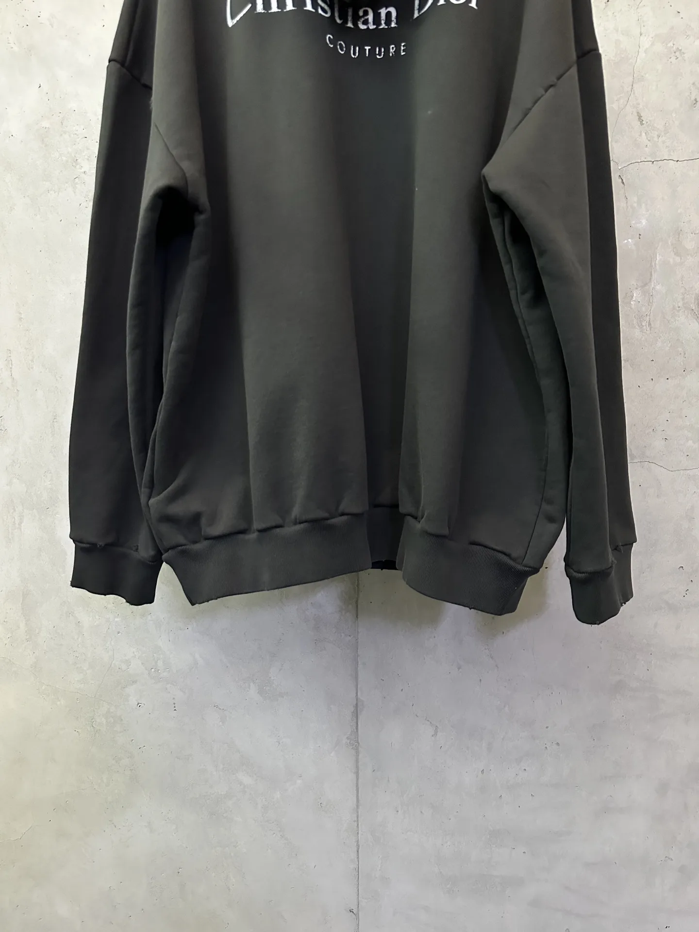 Distressed Logo-Print Cotton-Jersey Hoodie D29021834 — view 6