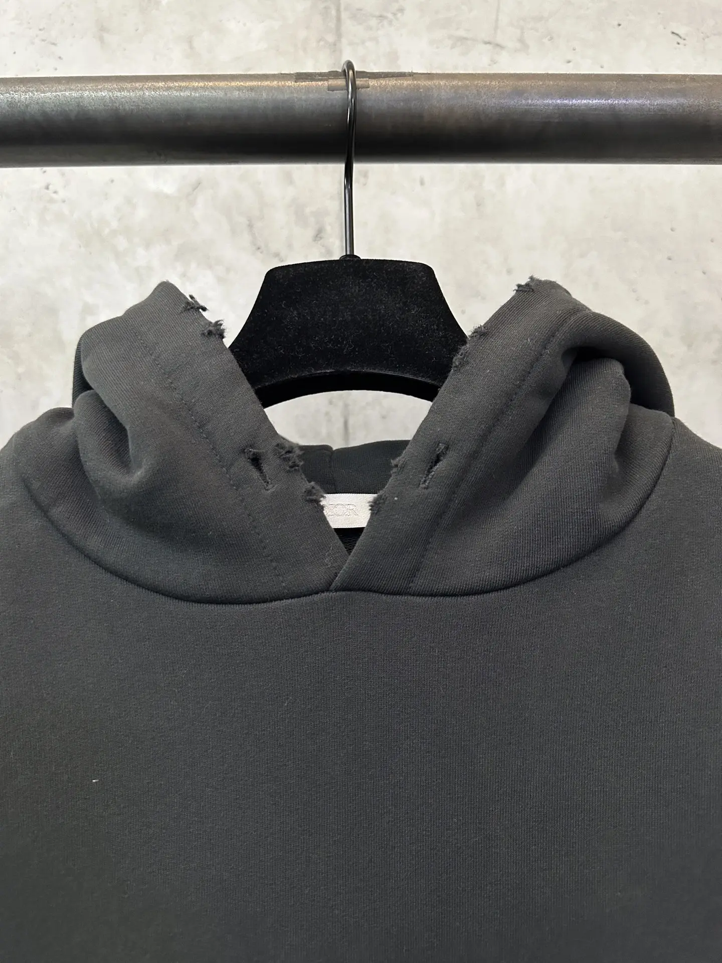 Distressed Logo-Print Cotton-Jersey Hoodie D29021834 — view 7