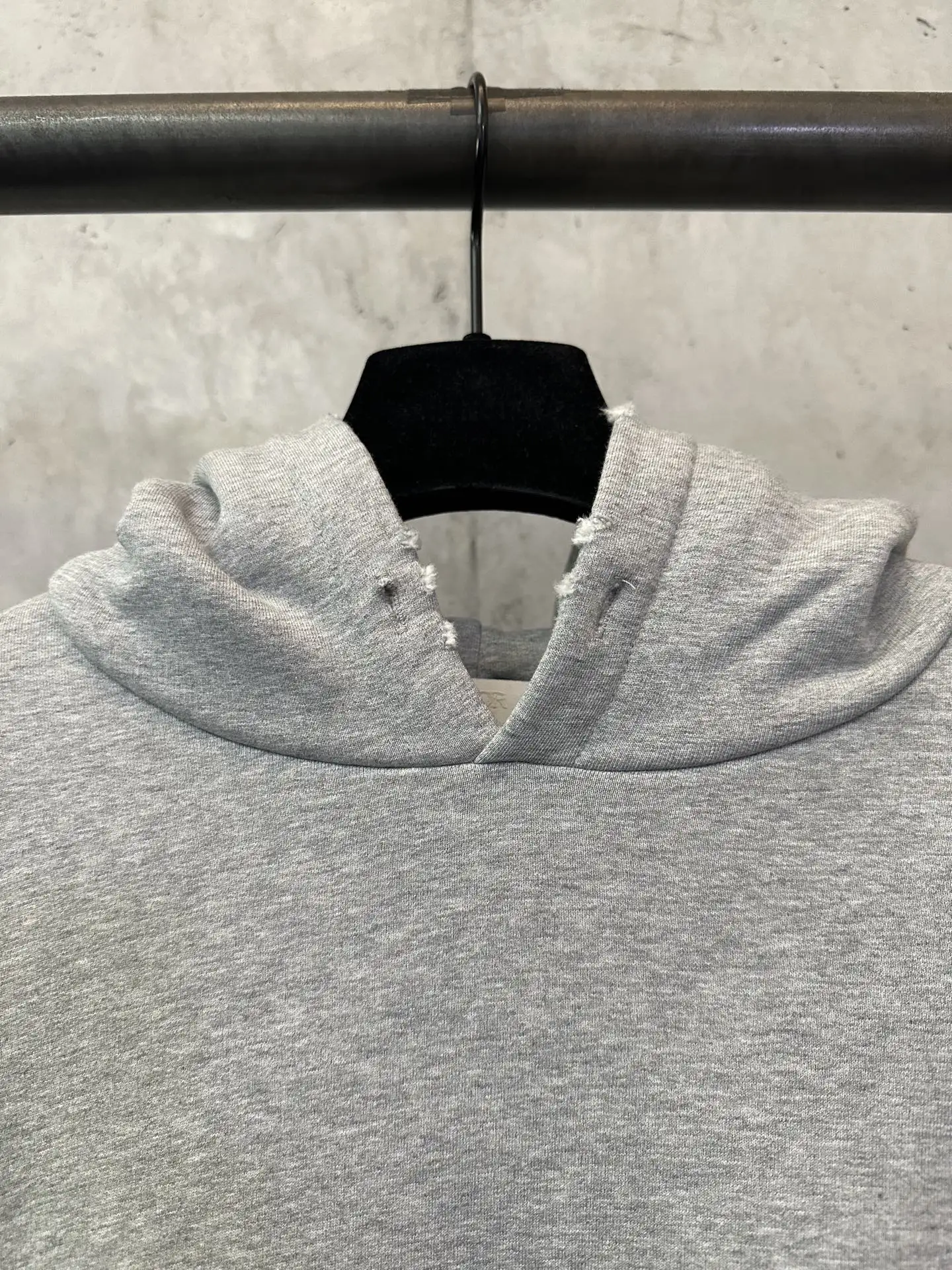 Logo Print Distressed Cotton-Jersey Hoodie D29021835 — view 7