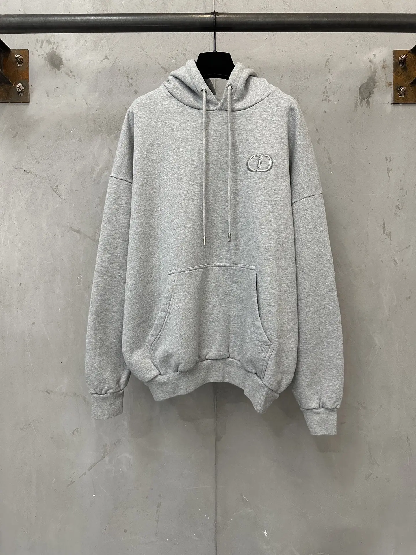 CD Icon Embroidered Cotton-Jersey Hoodie D29020133