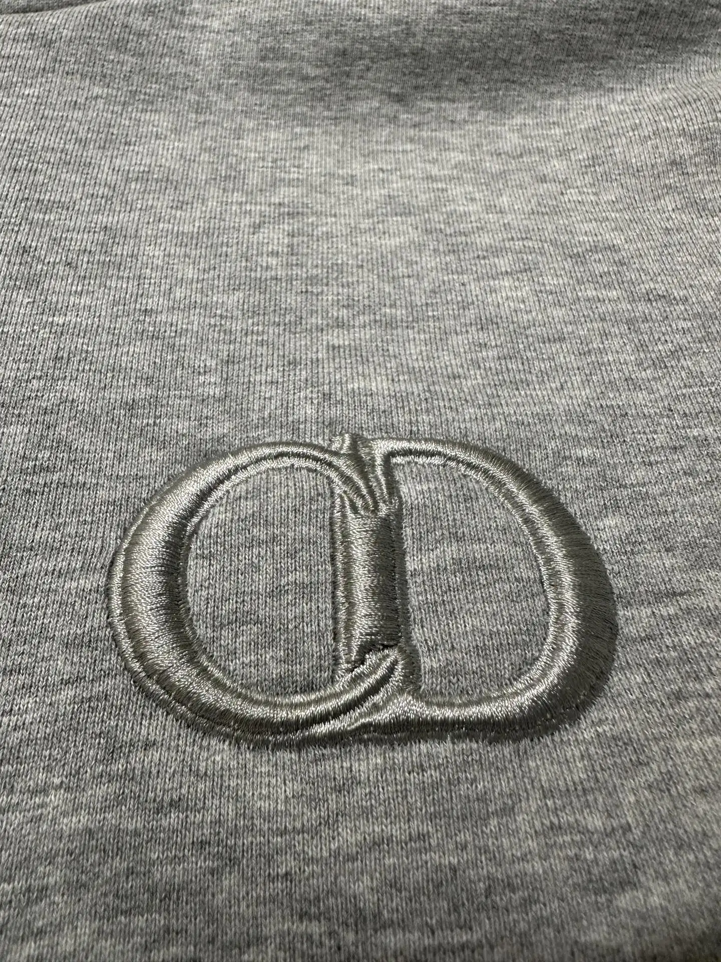CD Icon Embroidered Cotton-Jersey Hoodie D29020133 — view 8