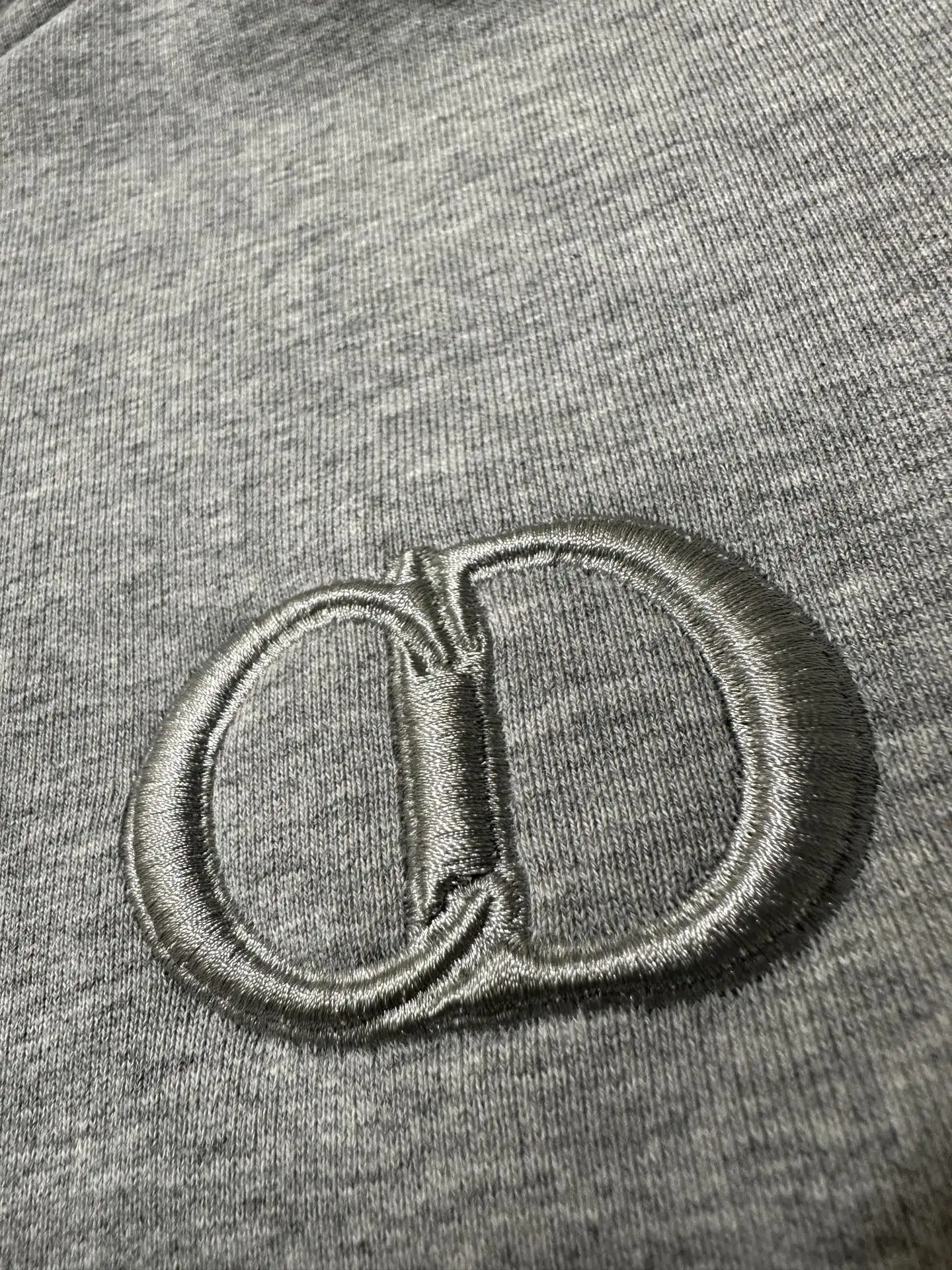 CD Icon Embroidered Cotton-Jersey Hoodie D29020133 — view 9