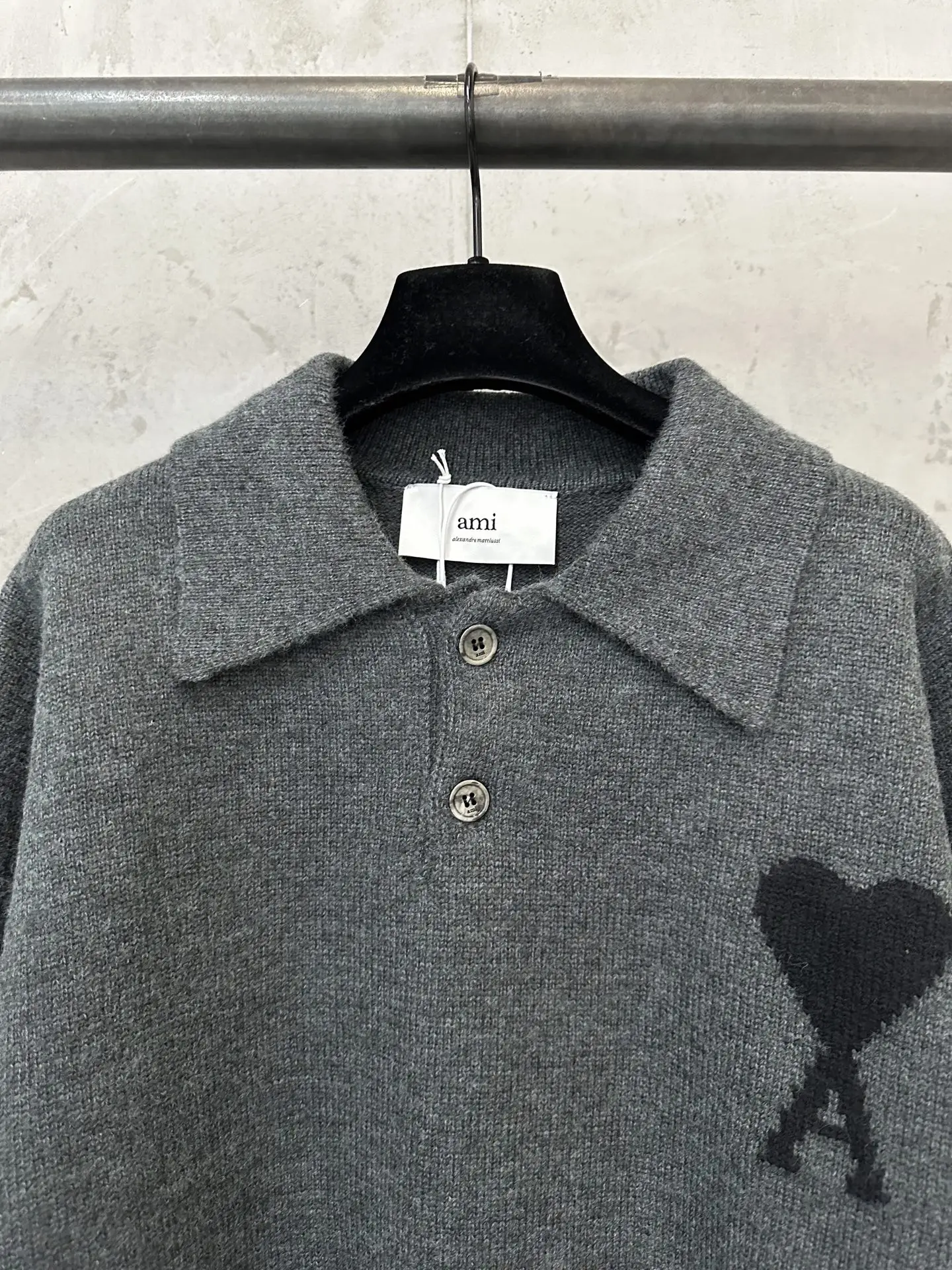 Ami de Coeur Alpaca-Blend Knit Polo Sweater D30024396 — view 5