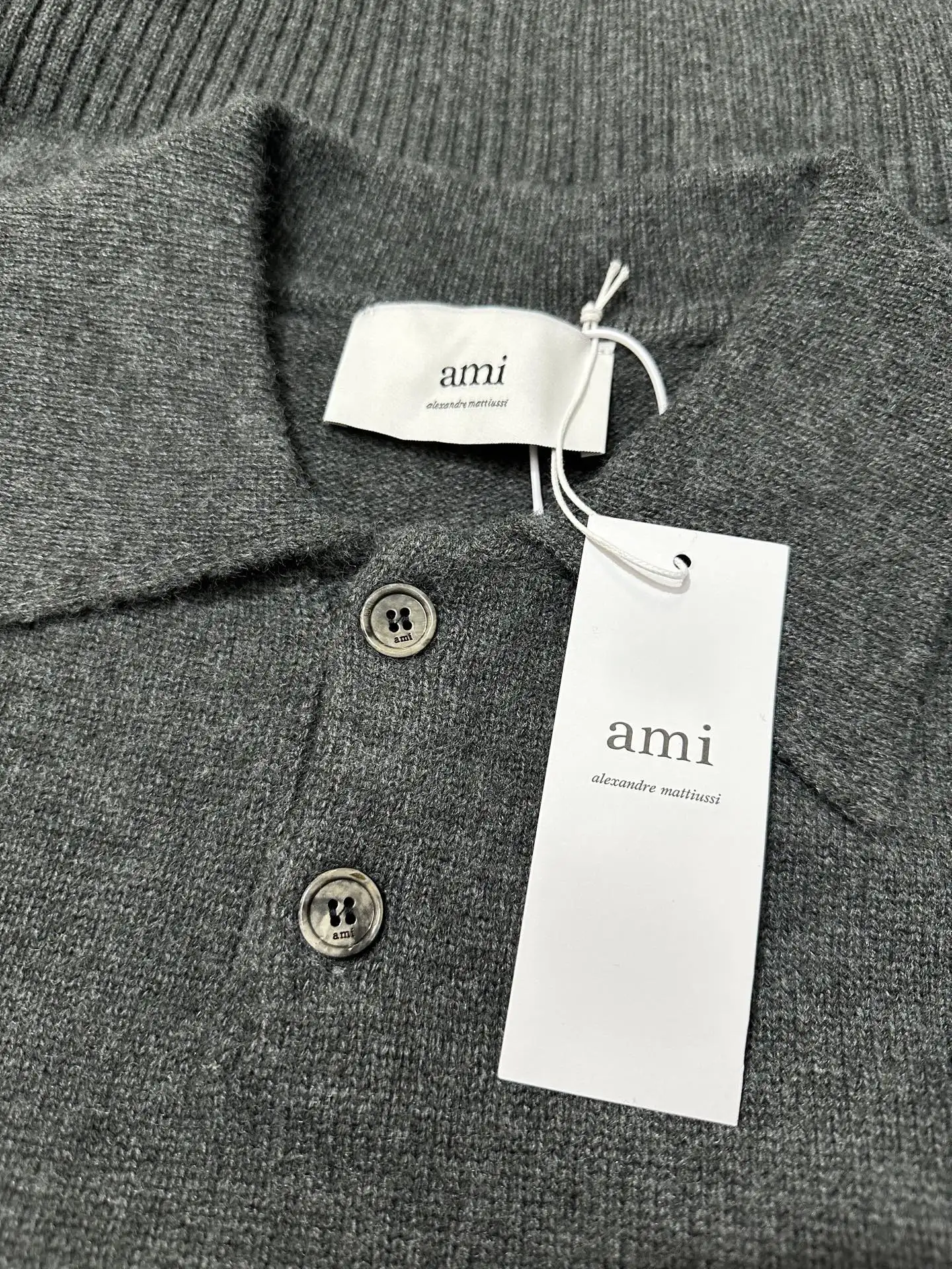 Ami de Coeur Alpaca-Blend Knit Polo Sweater D30024396 — view 6