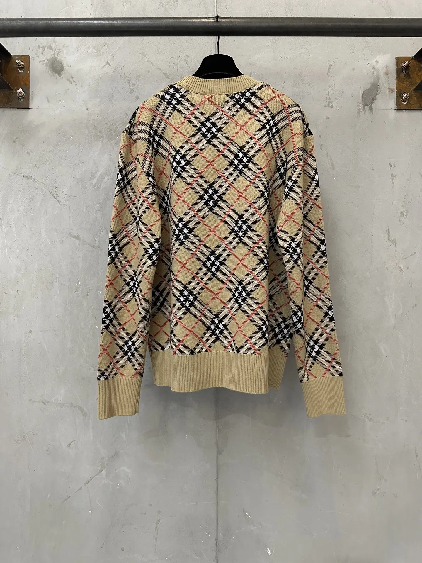 Check Jacquard Wool-Blend Sweater D30024413 — view 2
