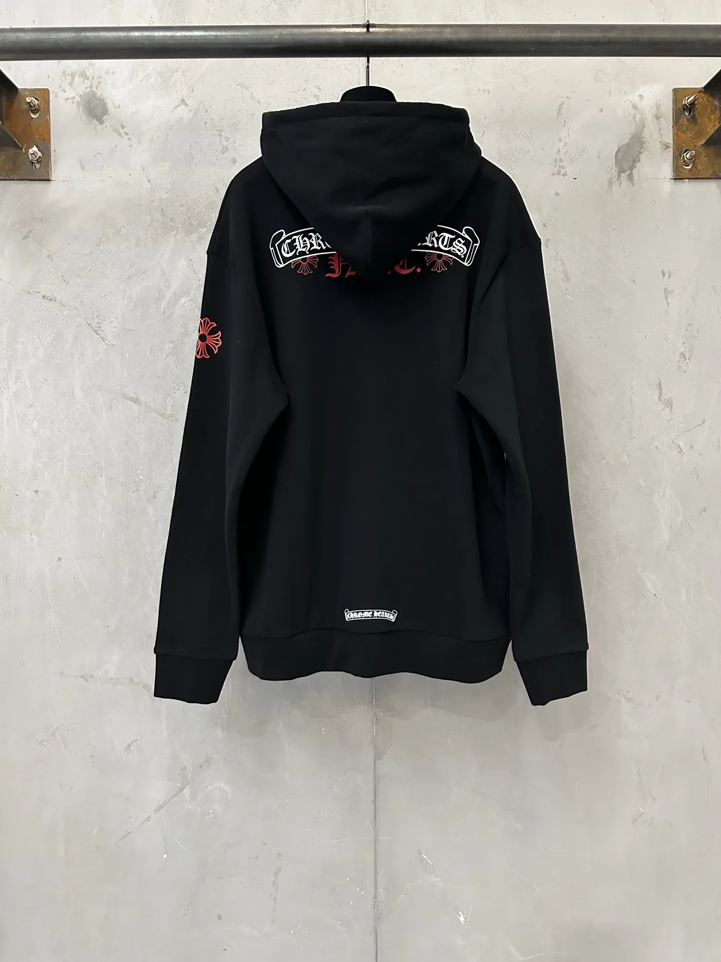 Logo-Print Zip-Up Cotton Hoodie D30024435 — view 2