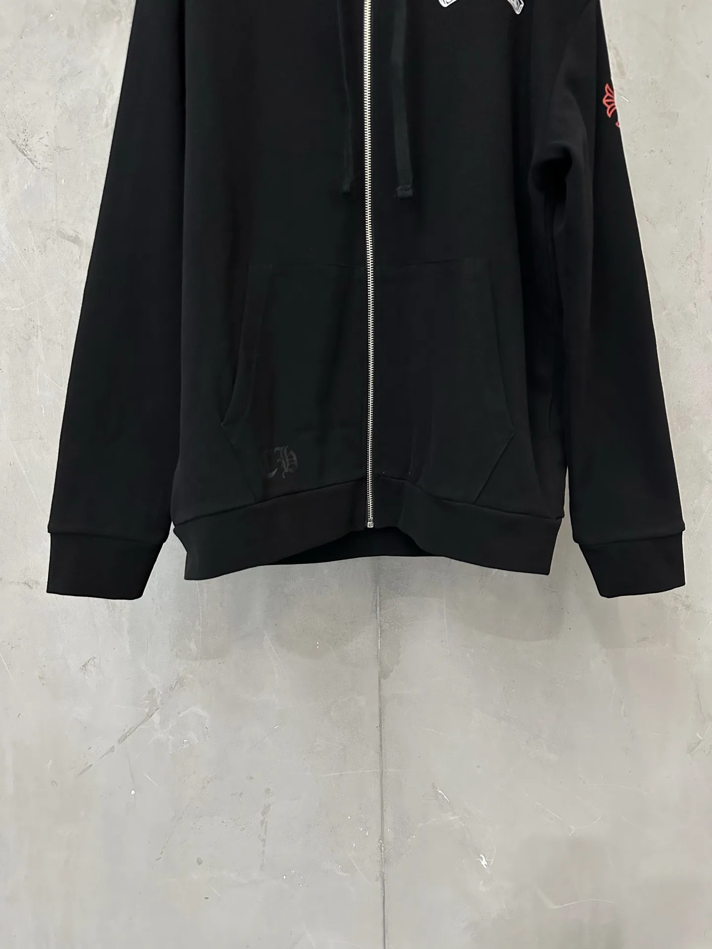 Logo-Print Zip-Up Cotton Hoodie D30024435 — view 4