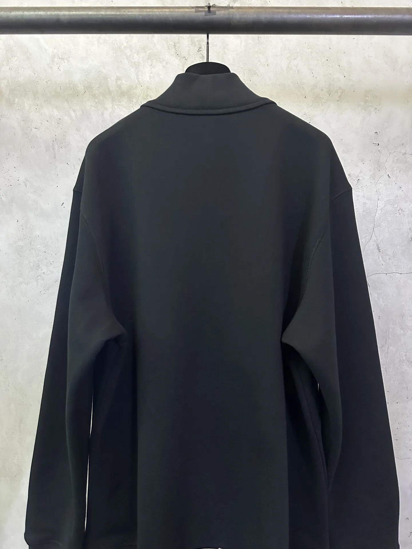 Chrome Hearts Leather Cross Patch Half-Zip Sweatshirt D30025046 — view 5
