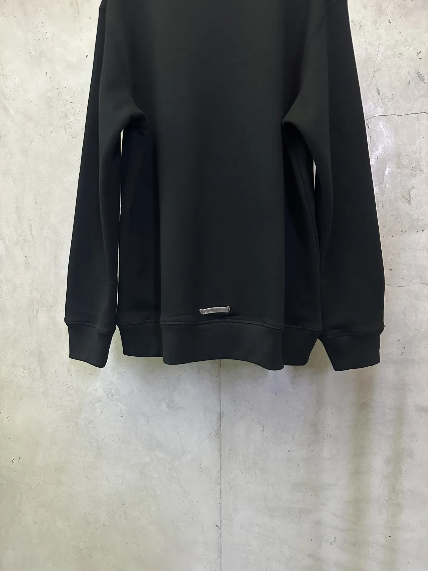 Chrome Hearts Leather Cross Patch Half-Zip Sweatshirt D30025046 — view 6
