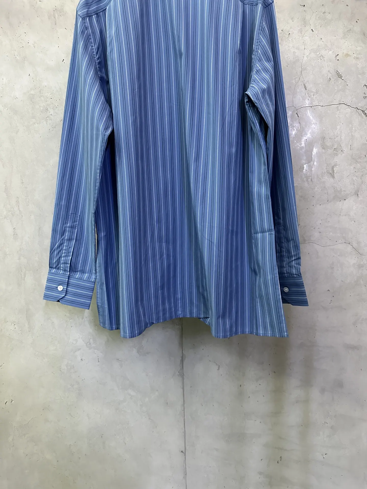 Contrast Collar Striped Cotton Shirt D30015711 — view 6