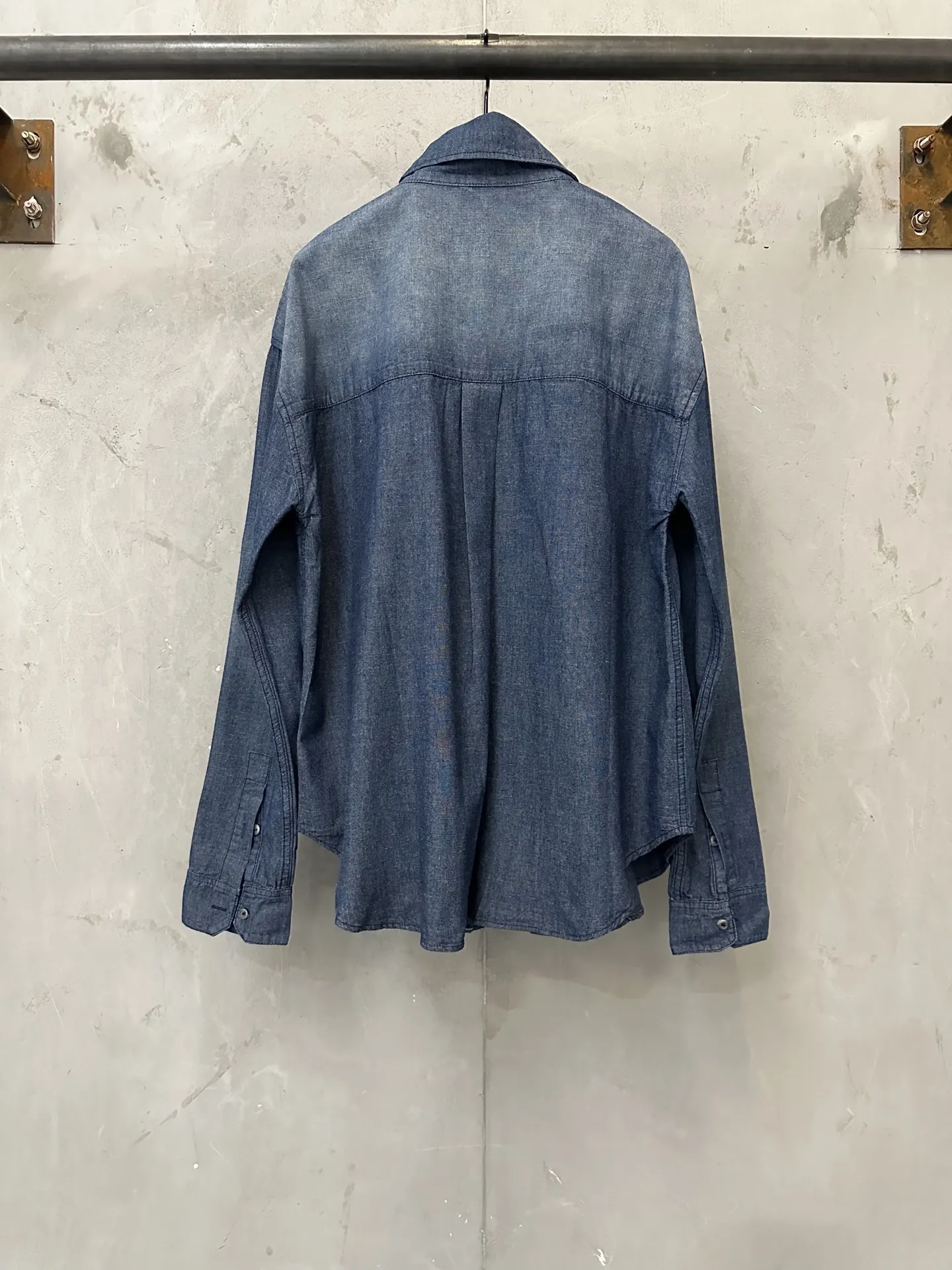 Anagram Embroidered Slub Cotton Denim Shirt D30021775 — view 2