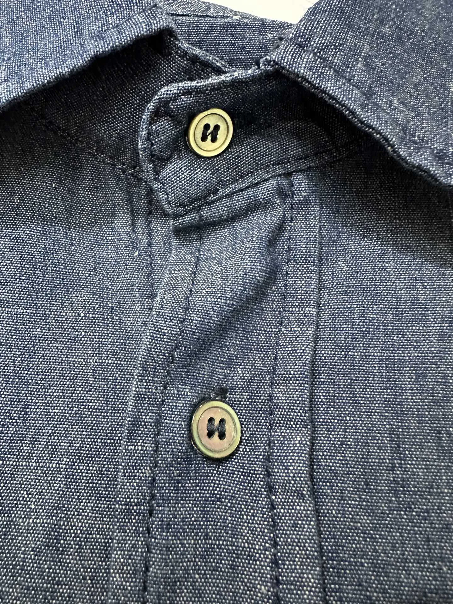 Anagram Embroidered Slub Cotton Denim Shirt D30021775 — view 7