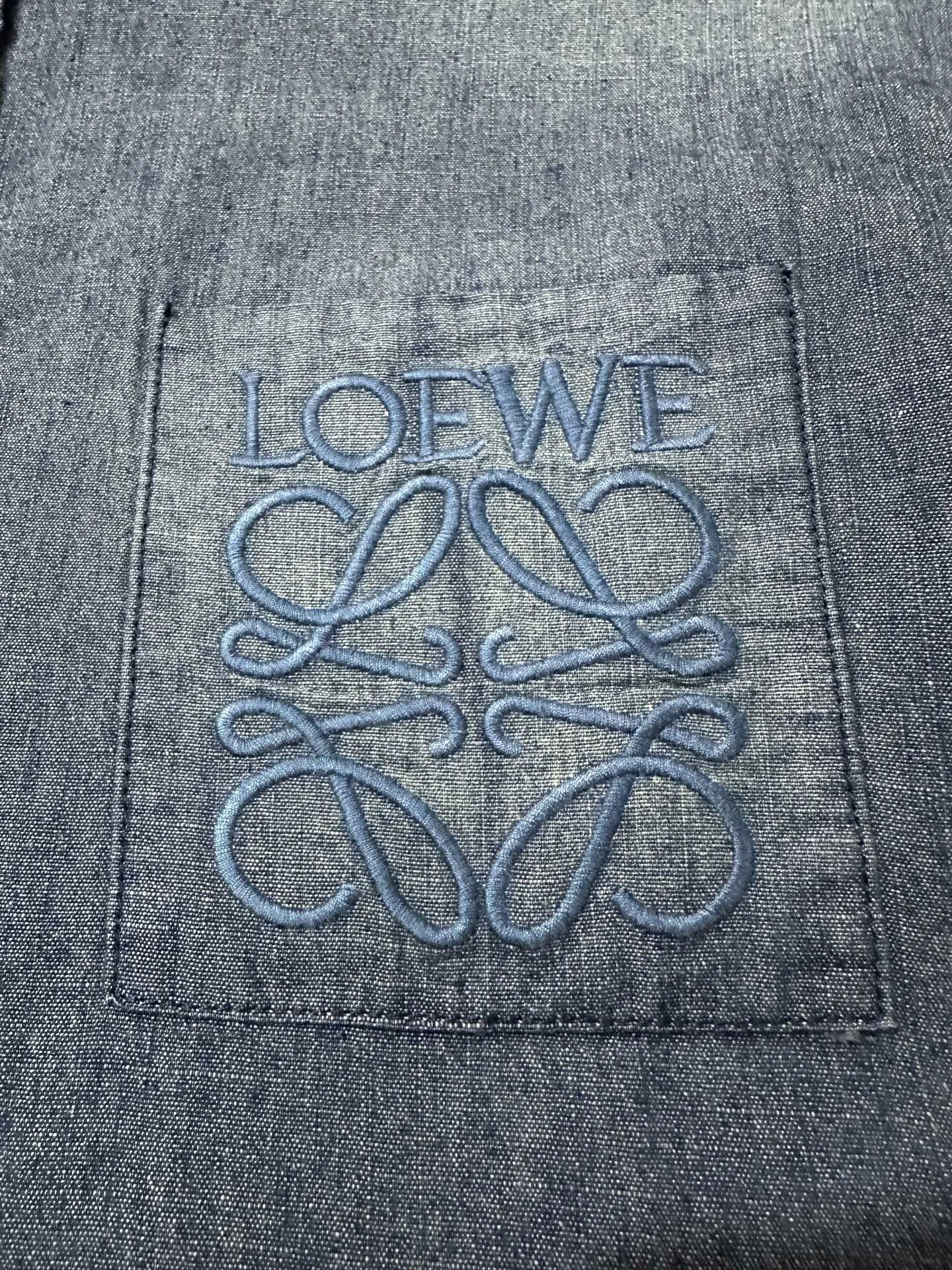 Anagram Embroidered Slub Cotton Denim Shirt D30021775 — view 8