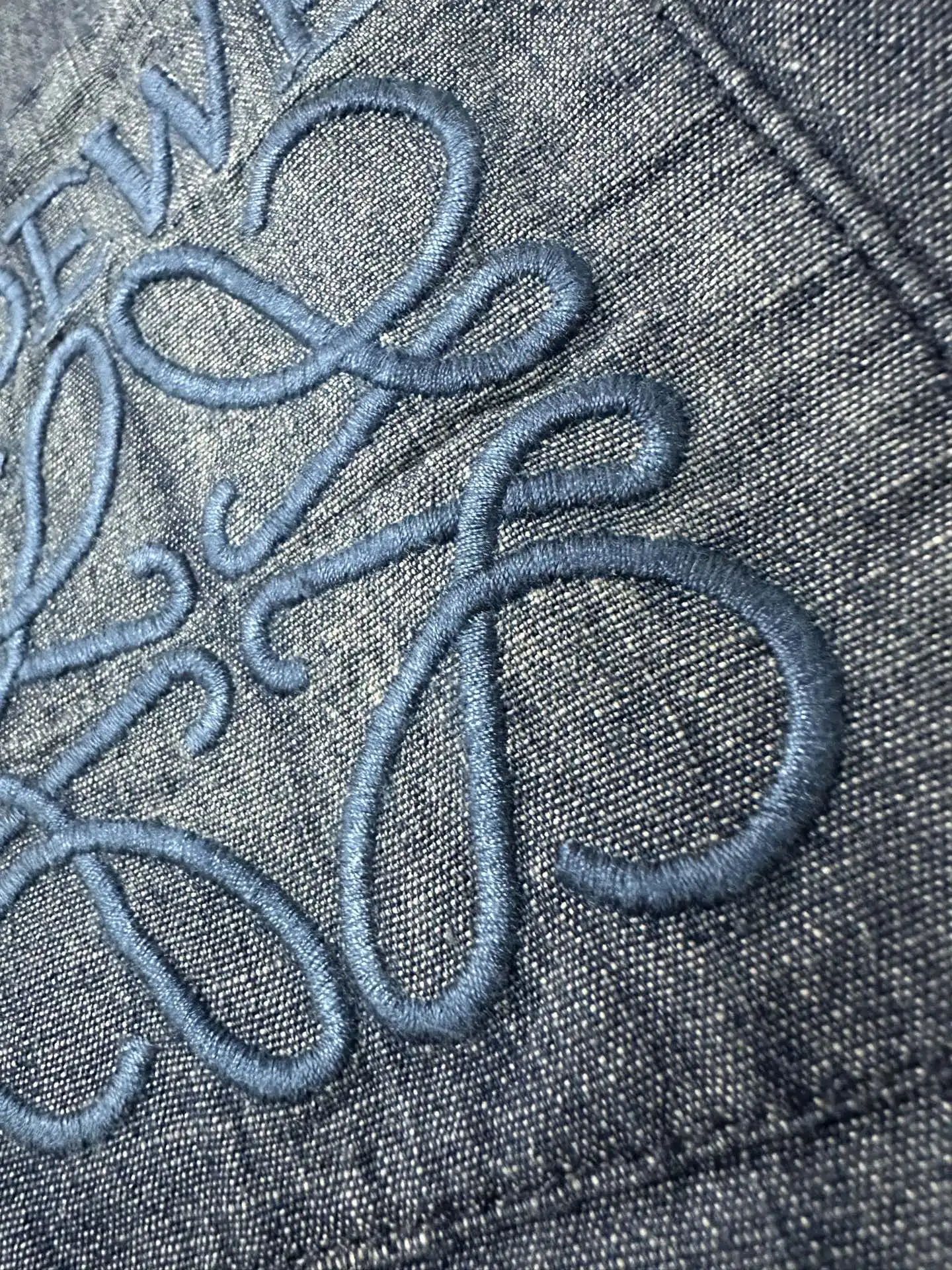 Anagram Embroidered Slub Cotton Denim Shirt D30021775 — view 9