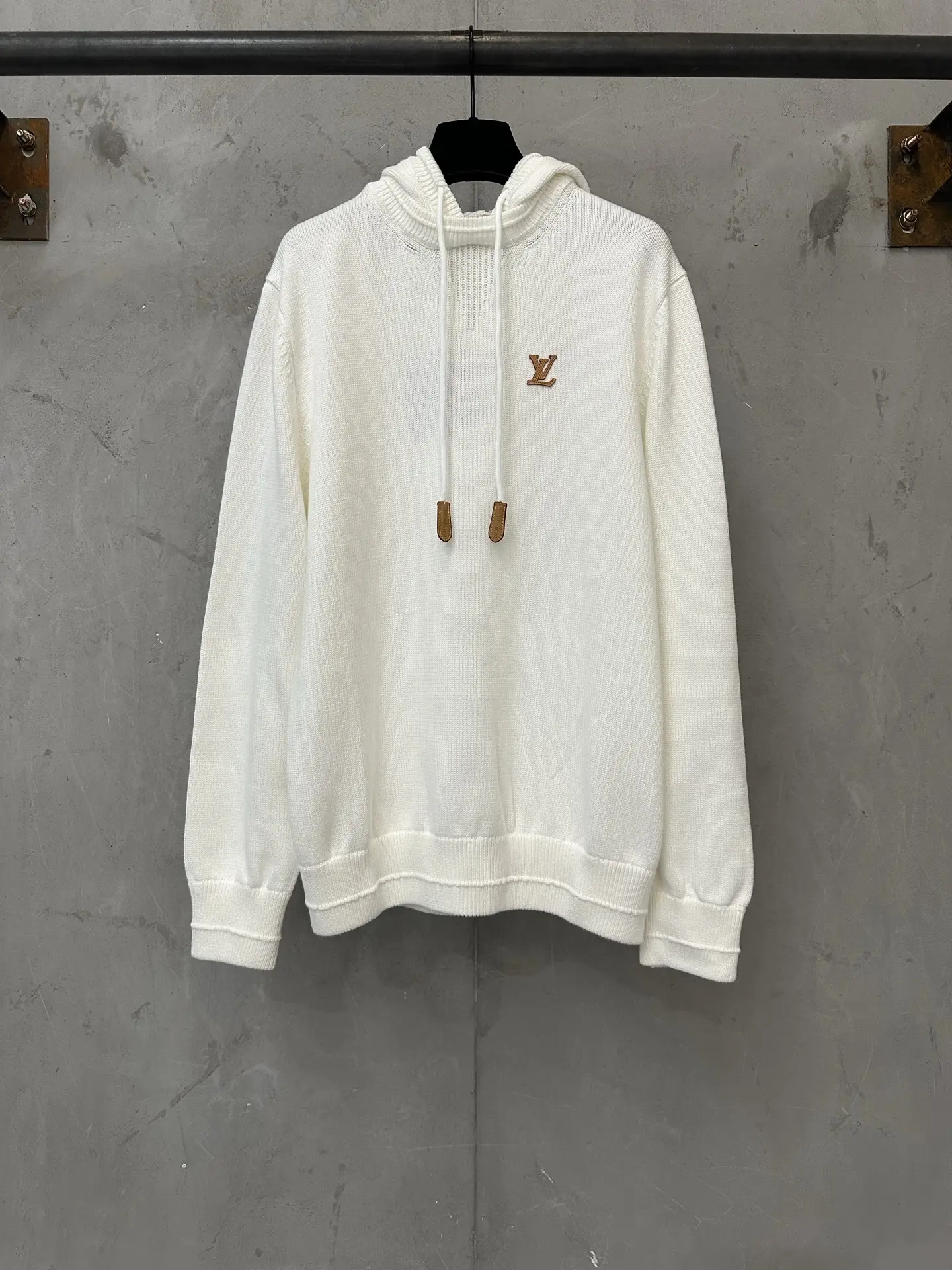 Logo-Embroidered Cotton Knit Hoodie D30025031