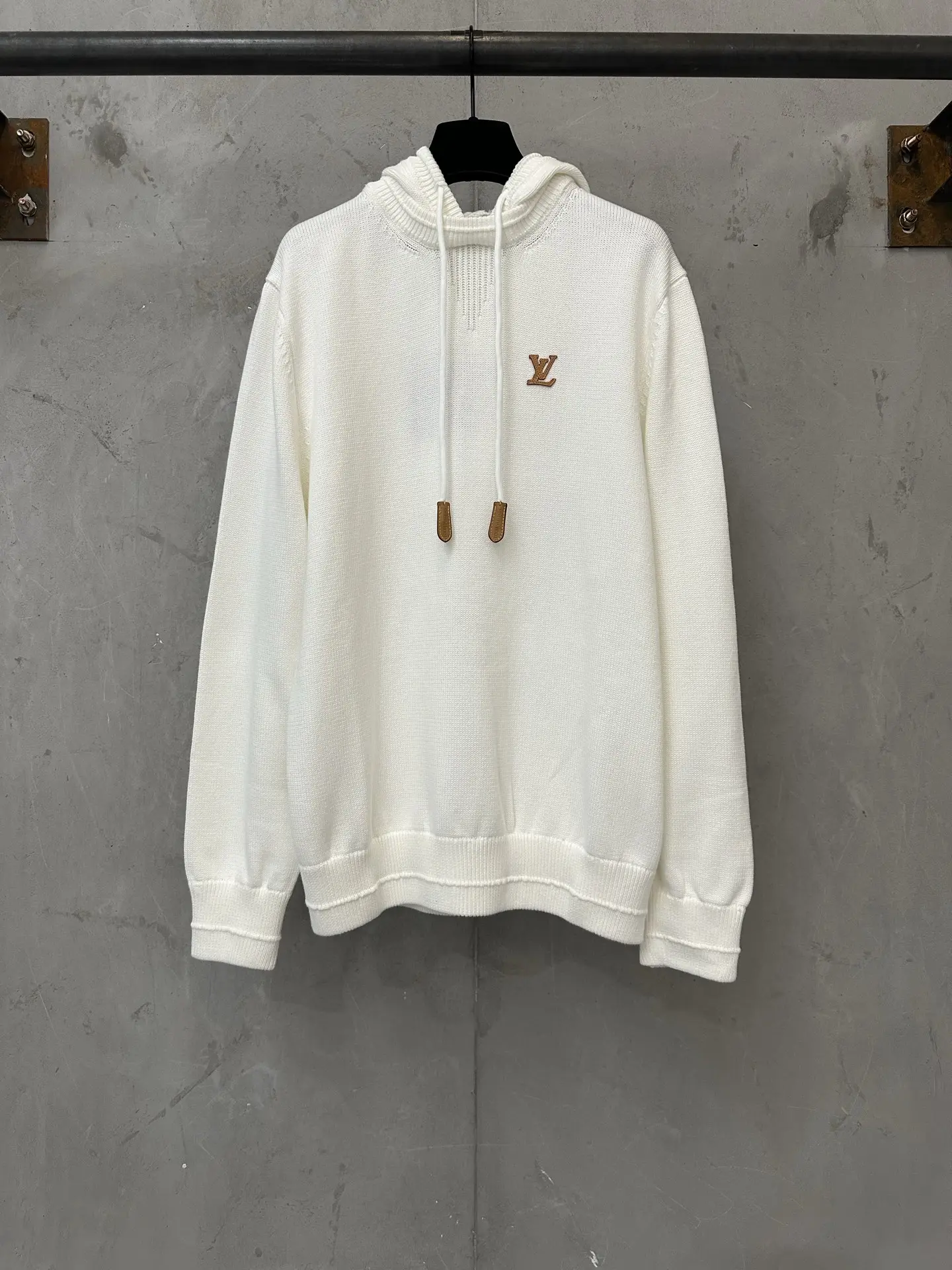 Logo-Embroidered Cotton Knit Hoodie D30025031