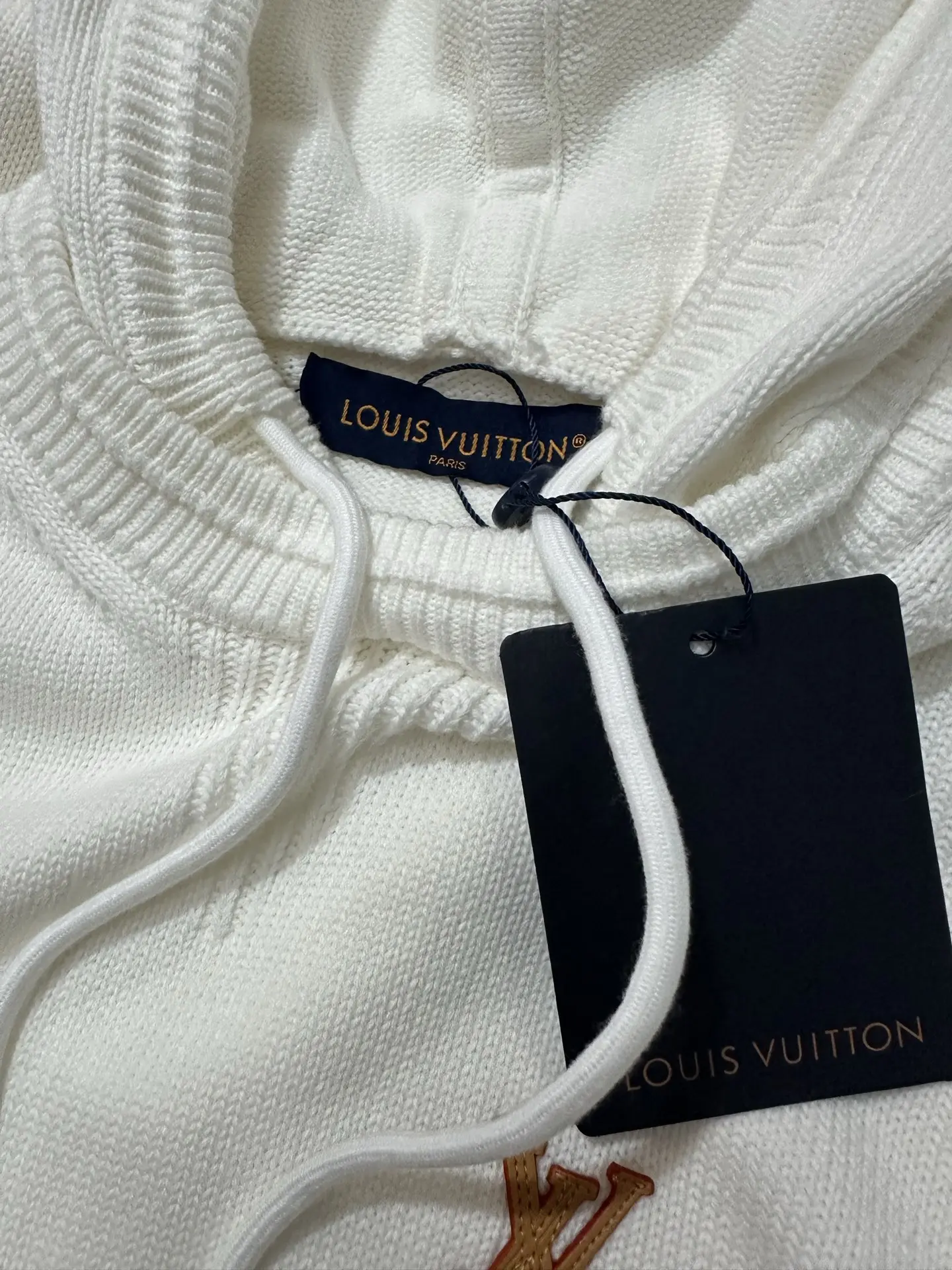 Logo-Embroidered Cotton Knit Hoodie D30025031 — view 6