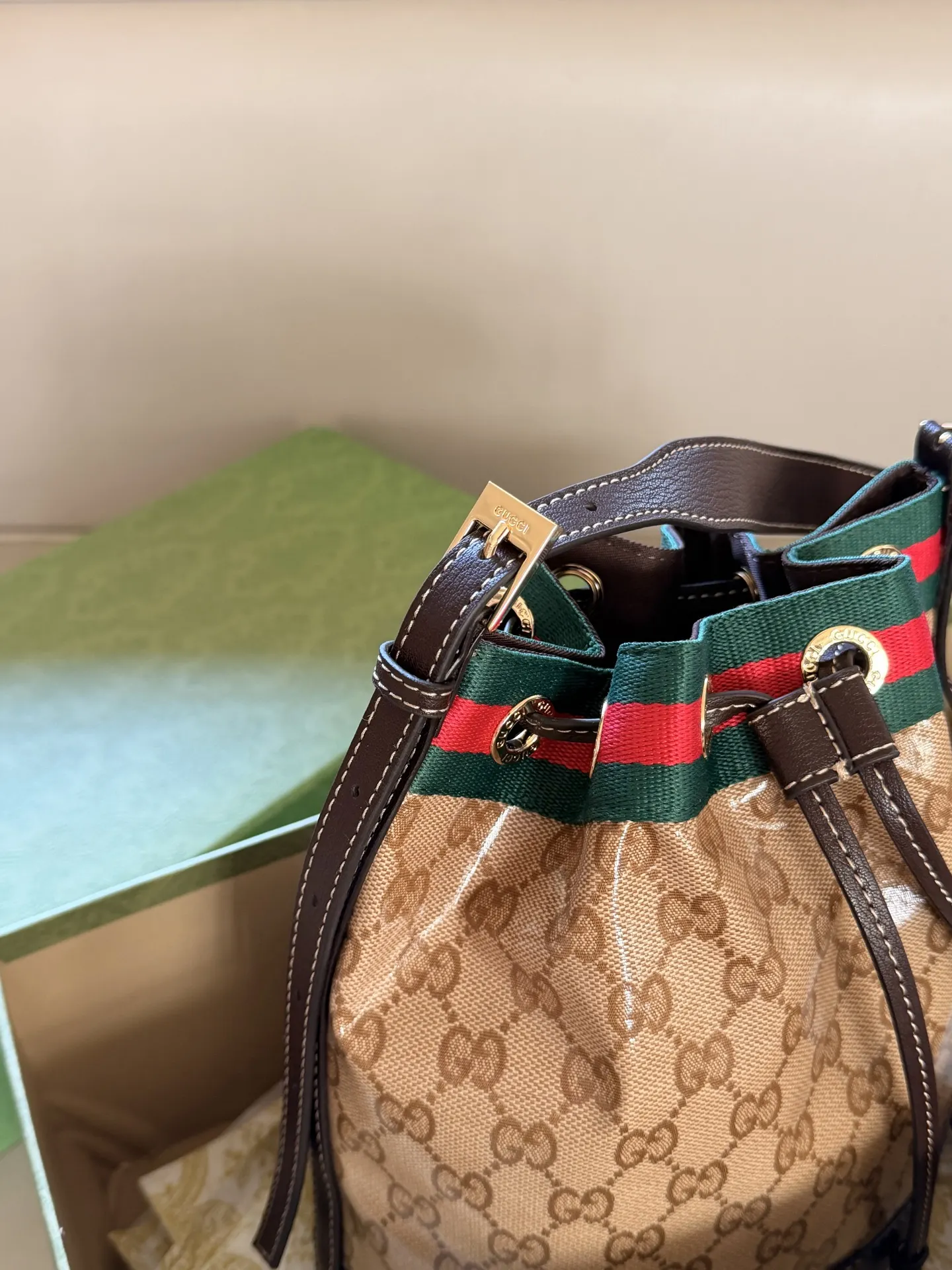 GG Monogram Coated Canvas Bucket Bag D31017931 — view 4
