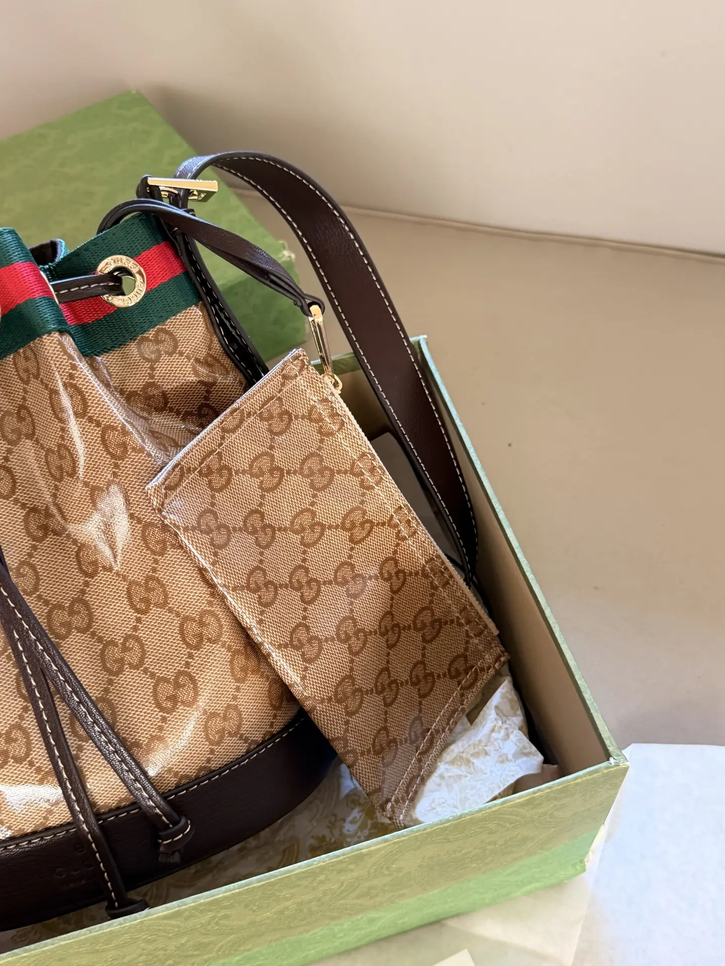 GG Monogram Coated Canvas Bucket Bag D31017931 — view 8