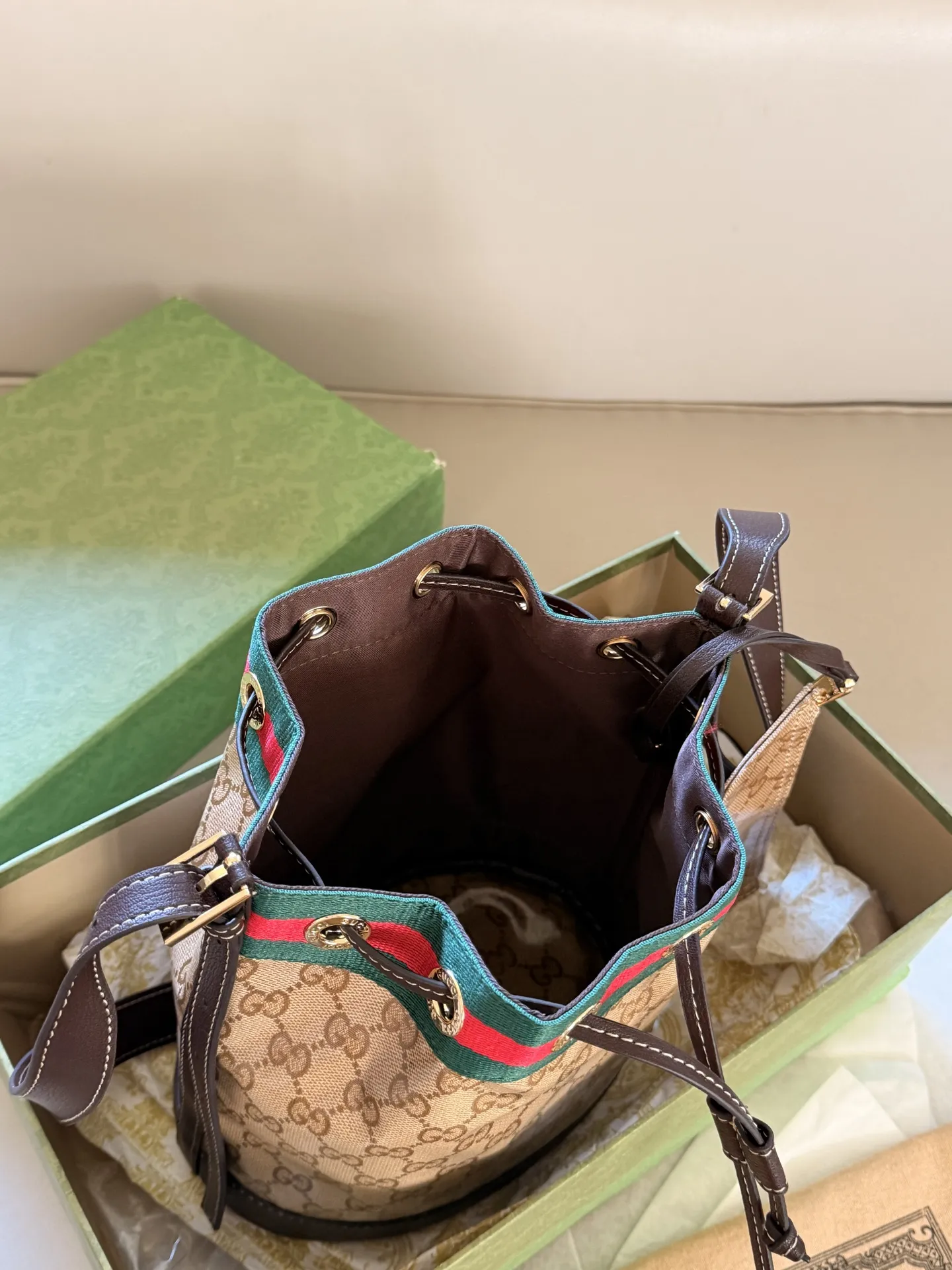 GG Monogram Coated Canvas Bucket Bag D31017931 — view 9