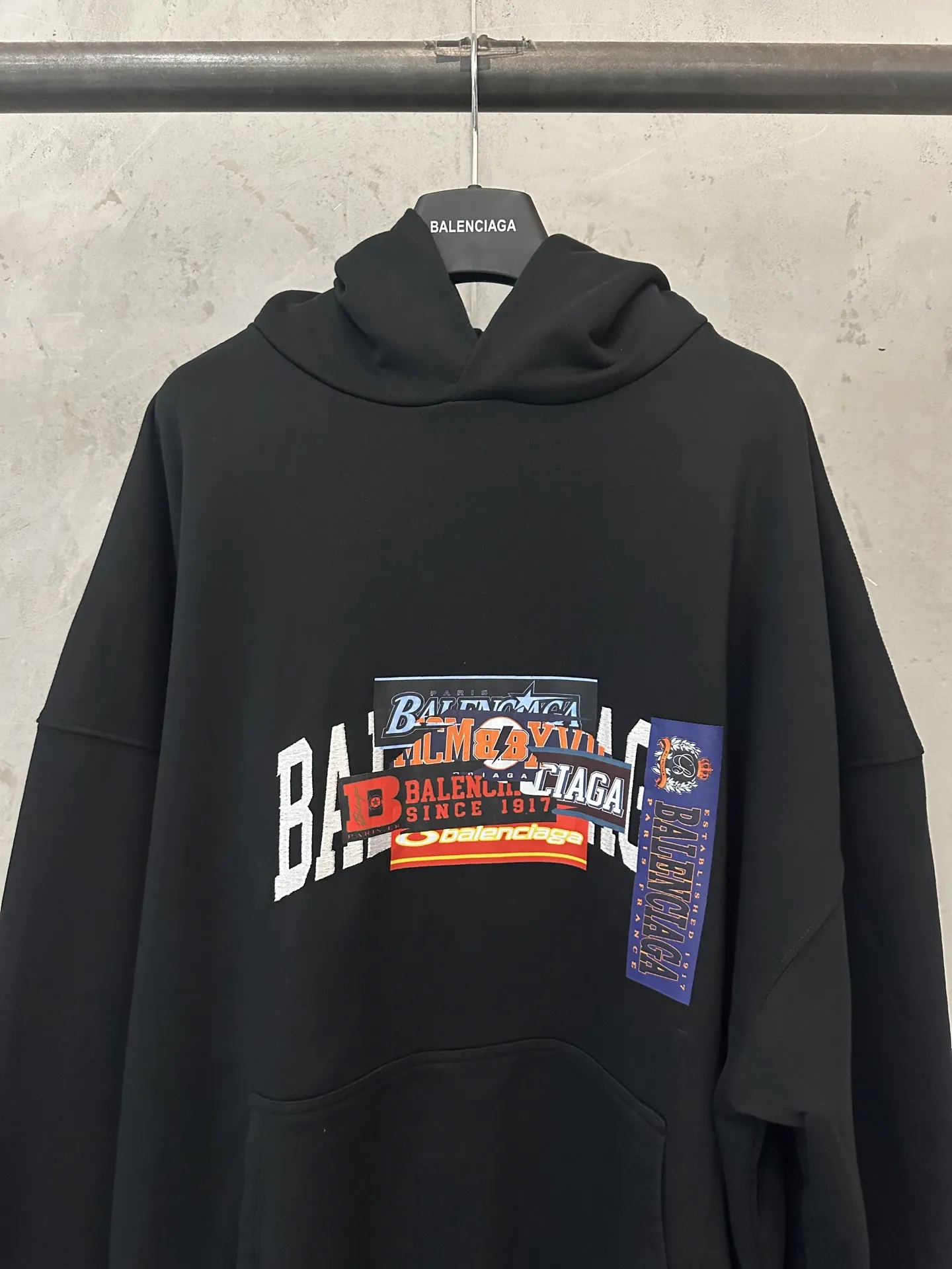 Sticker Stack Oversized Cotton Hoodie D31024453 — view 3