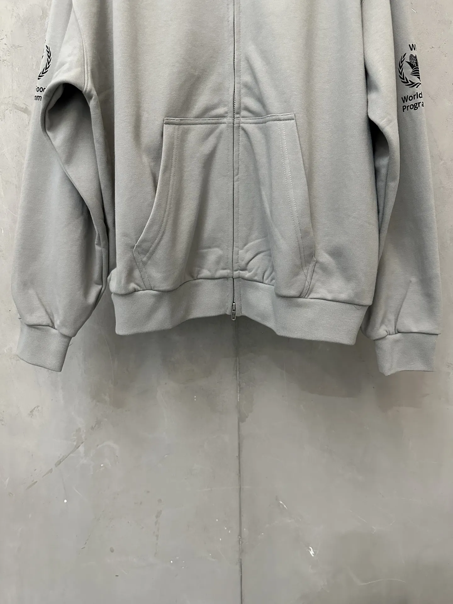 WFP Logo-Print Zip-Up Hoodie D31021824 — view 4