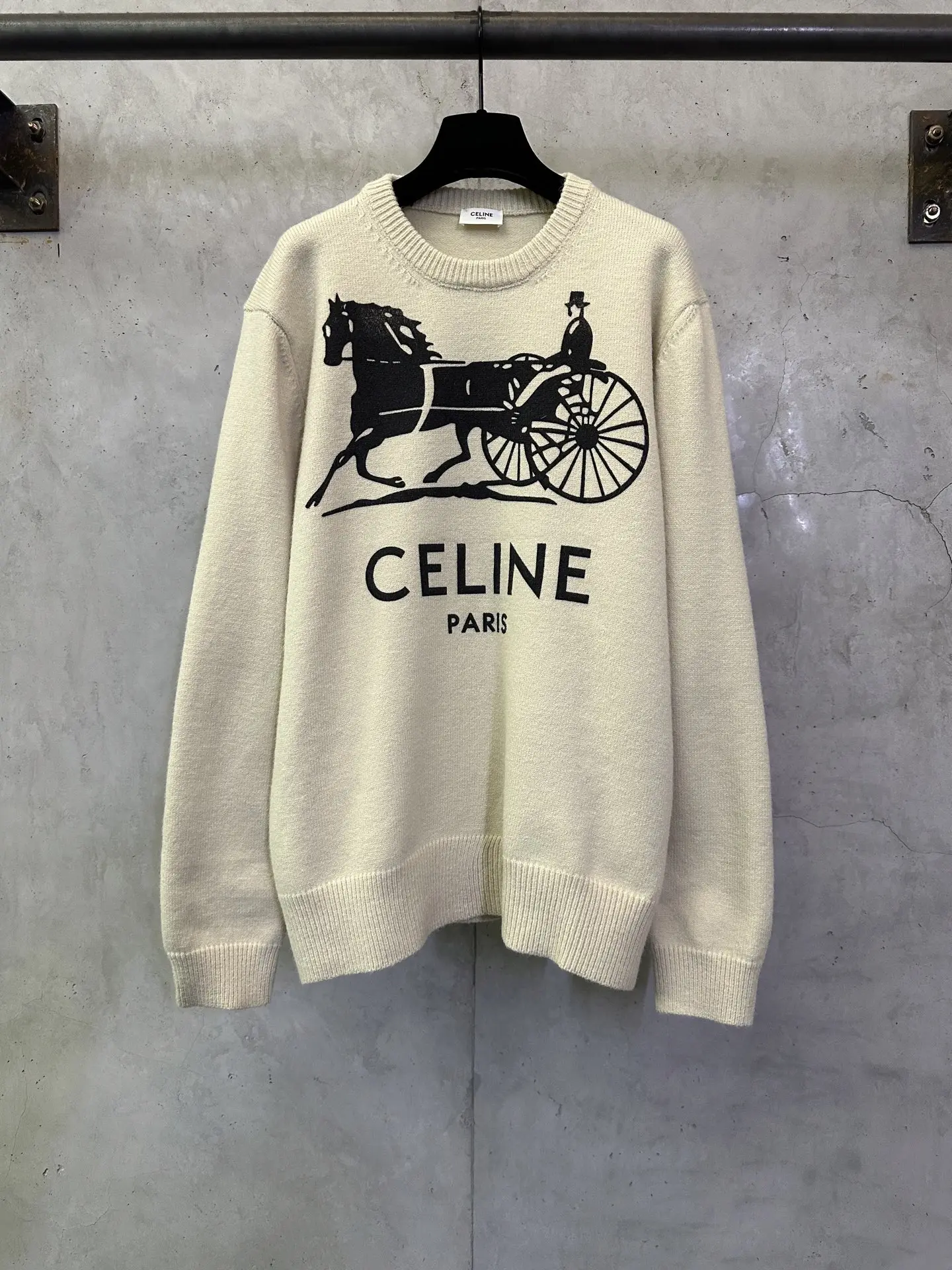 Celine Horse and Carriage Logo Knit Sweater D31012895