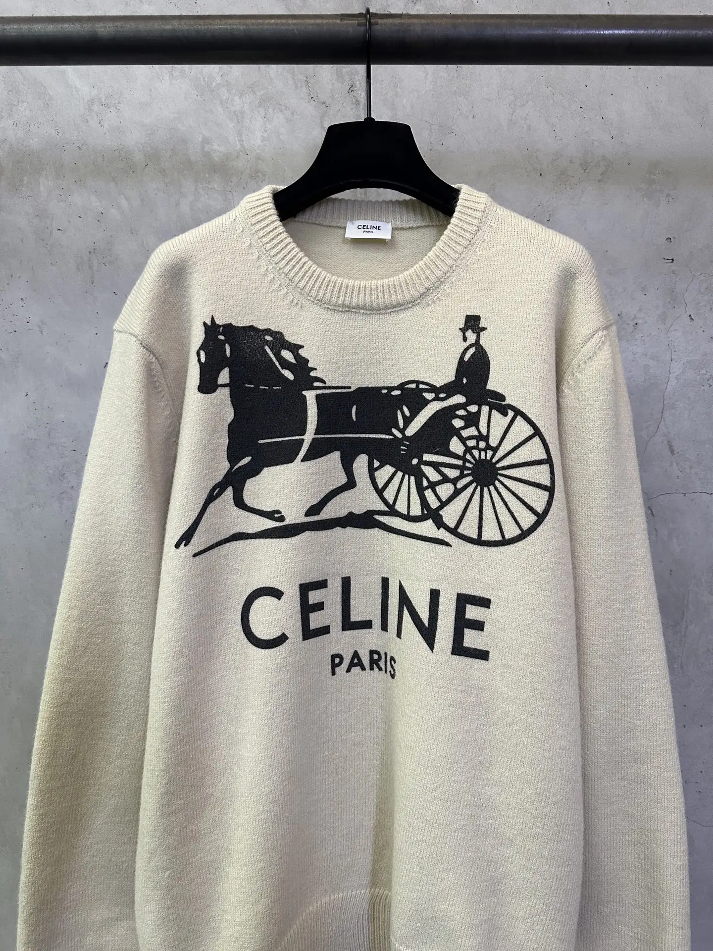 Celine Horse and Carriage Logo Knit Sweater D31012895 — view 3