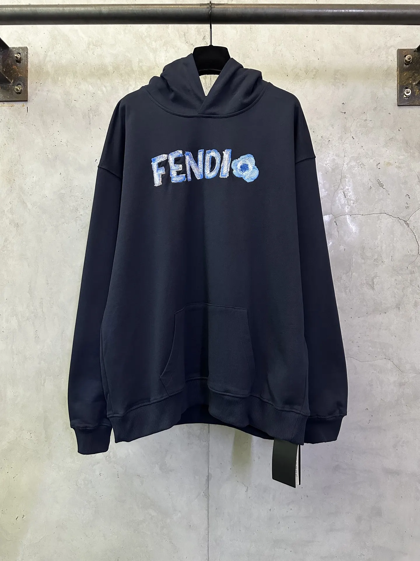 Logo-Embroidered Cotton-Jersey Hoodie D31012861