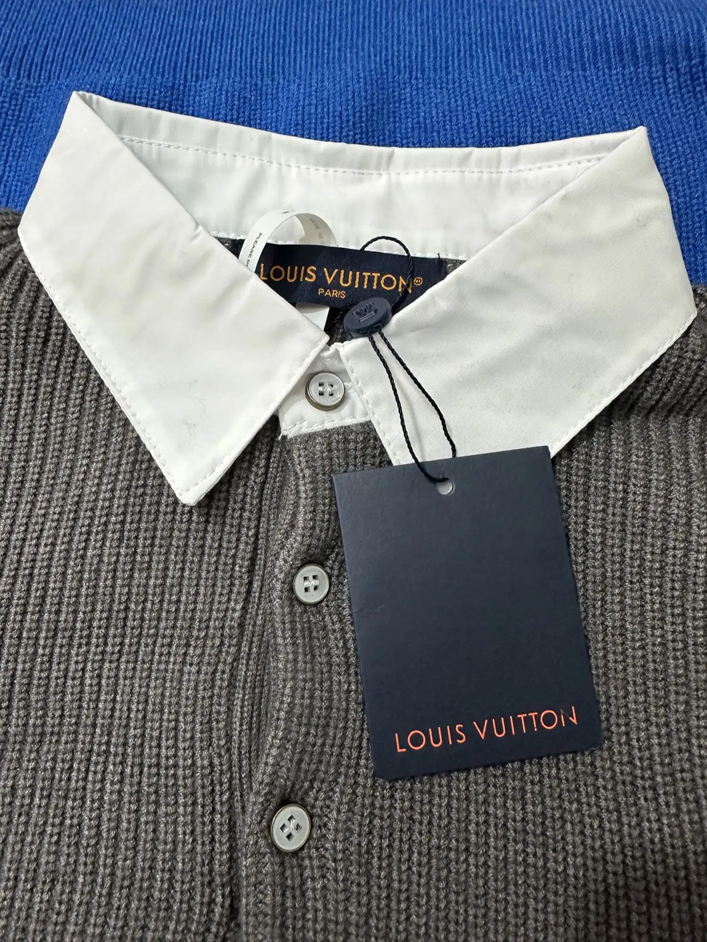 Logo Embroidered Wool-Cashmere Knit Polo Shirt D31024456 — view 6